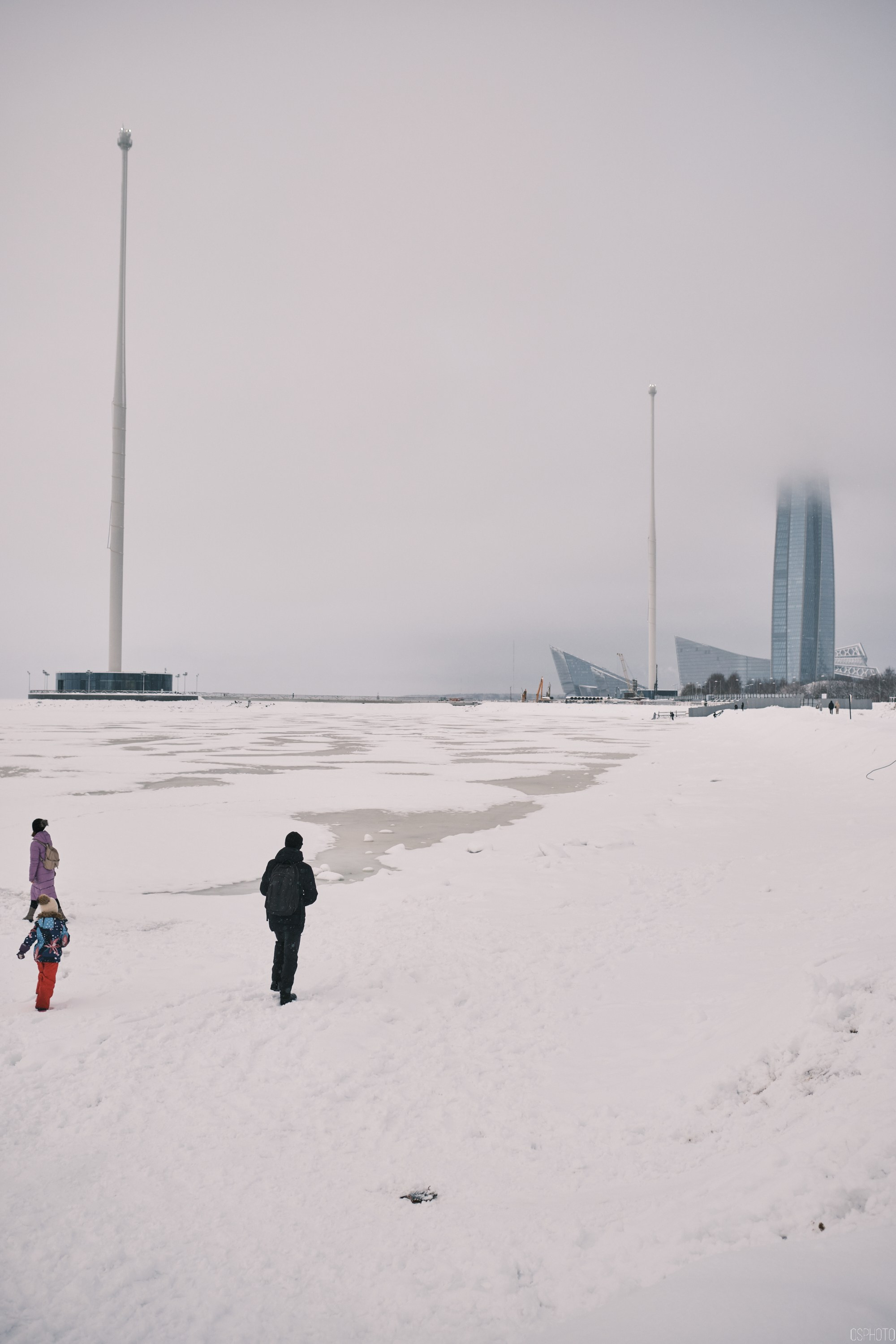Снег и туман в Санкт-Петербурге. Фотографъ Сергѣевъ. Поймать мгновеніе