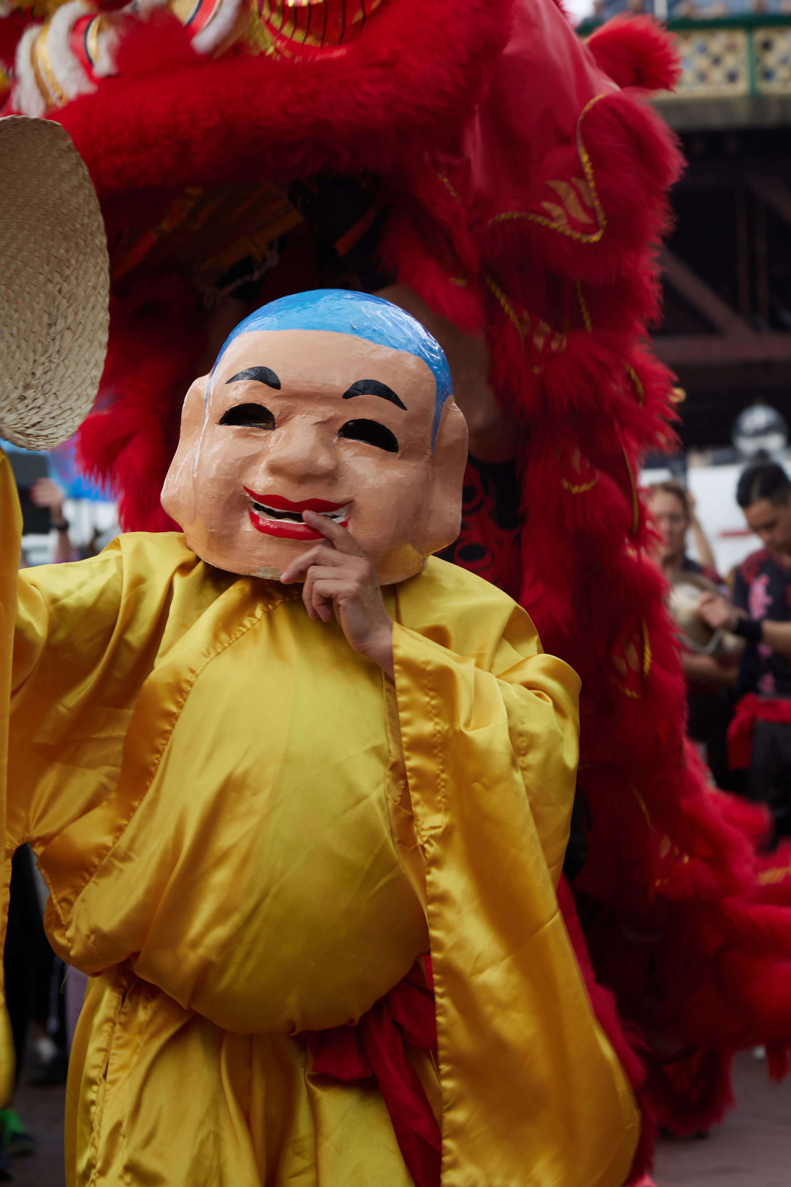 A lunar new year and Chinese dancers at Darling Habour