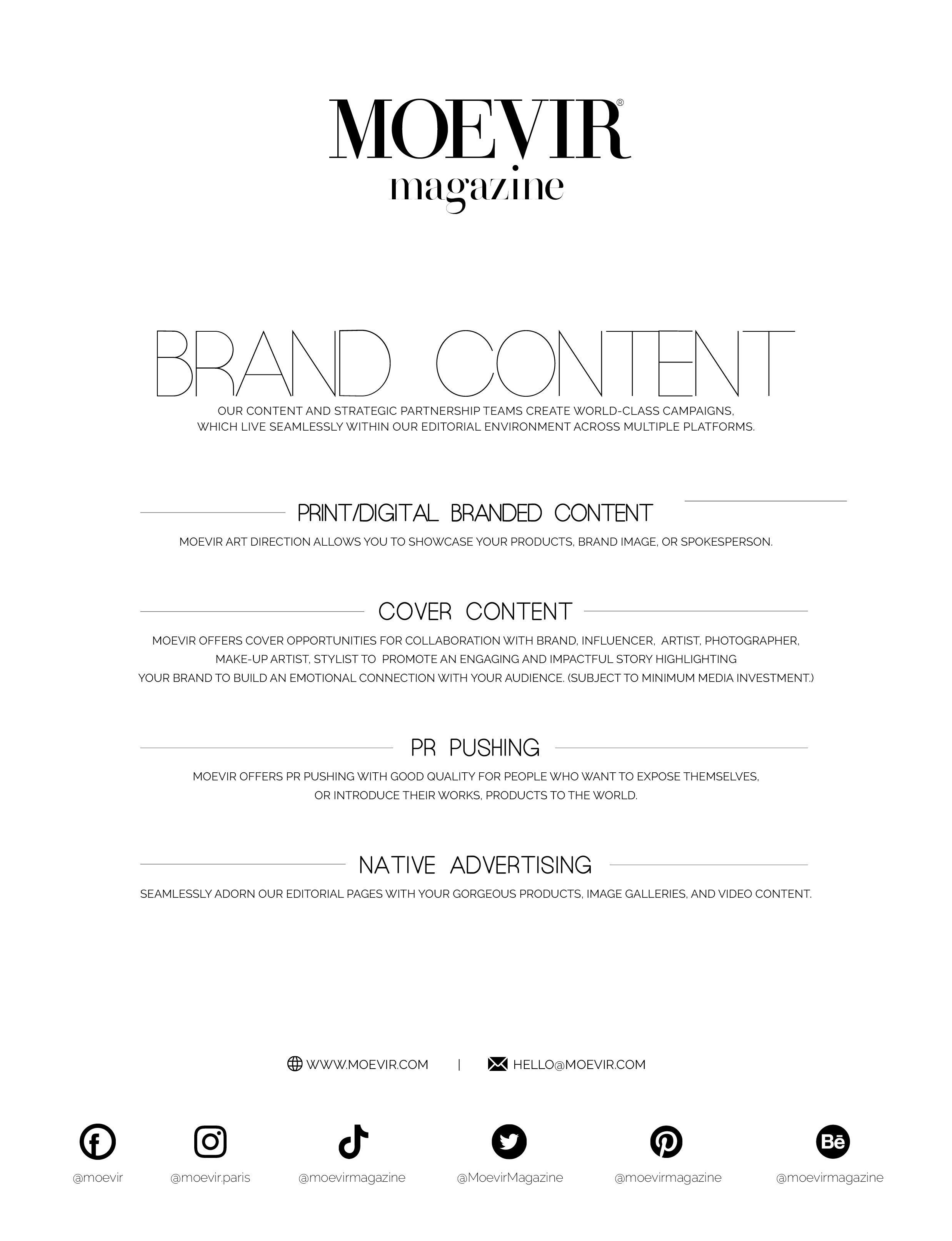 Published in MOEVIR MAGAZINE. Maria Poleshchuk, commercial photographer in Sydney