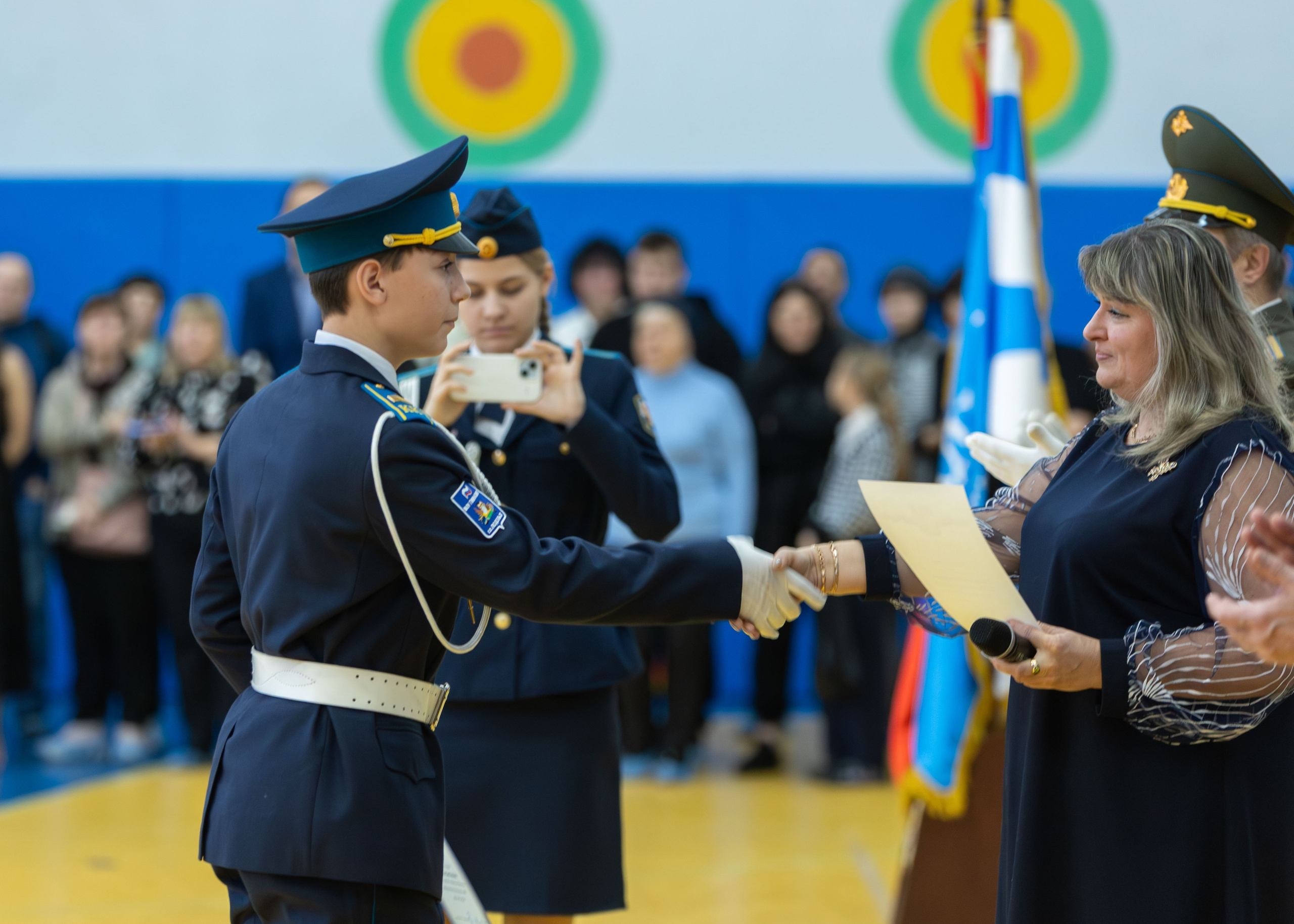 вручение диплома кадету гимназия №7 Подольск посвящение