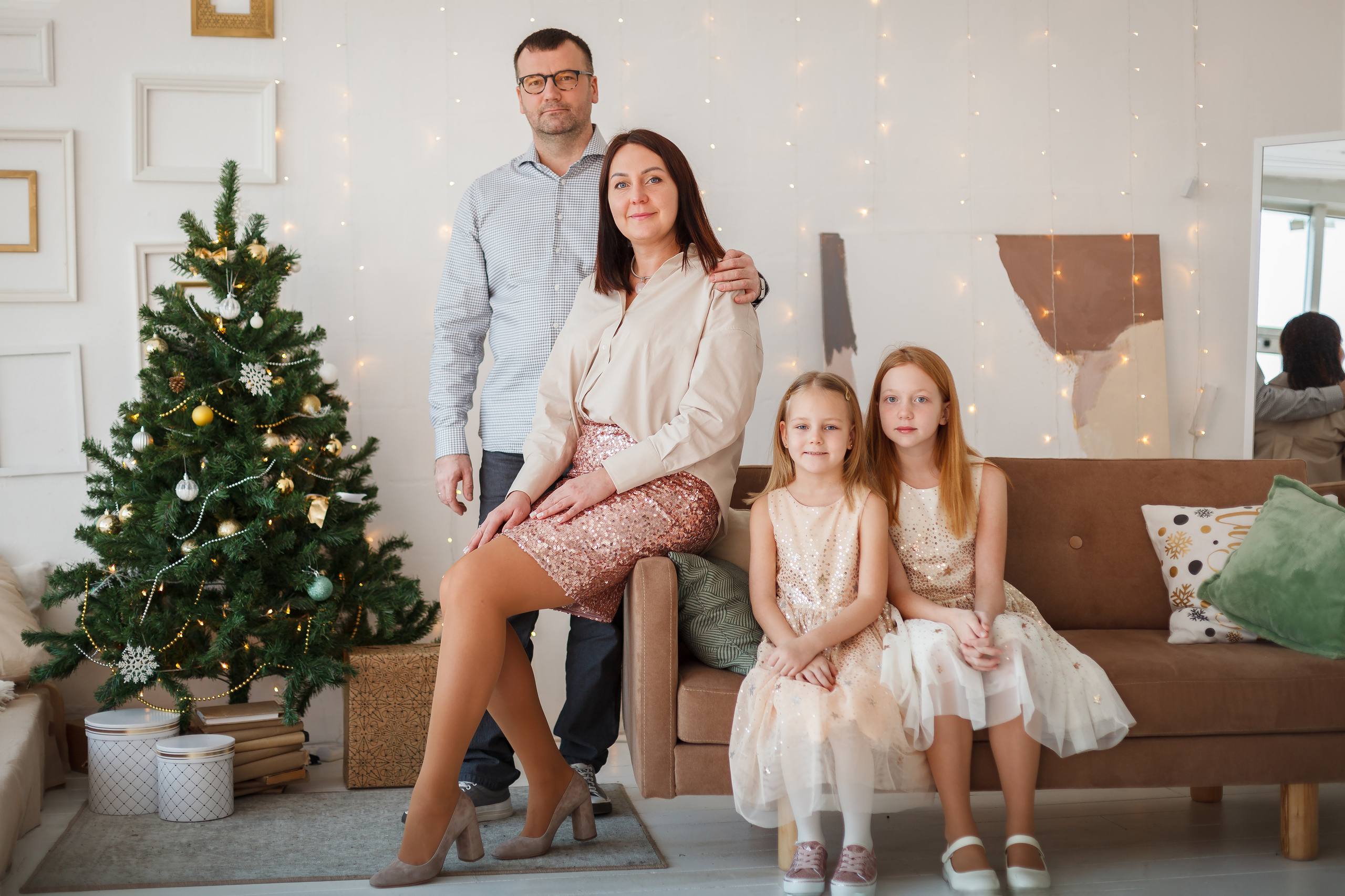 Анечка с семьей на Новый Год. Фотограф в Самаре Юлия Решетнева