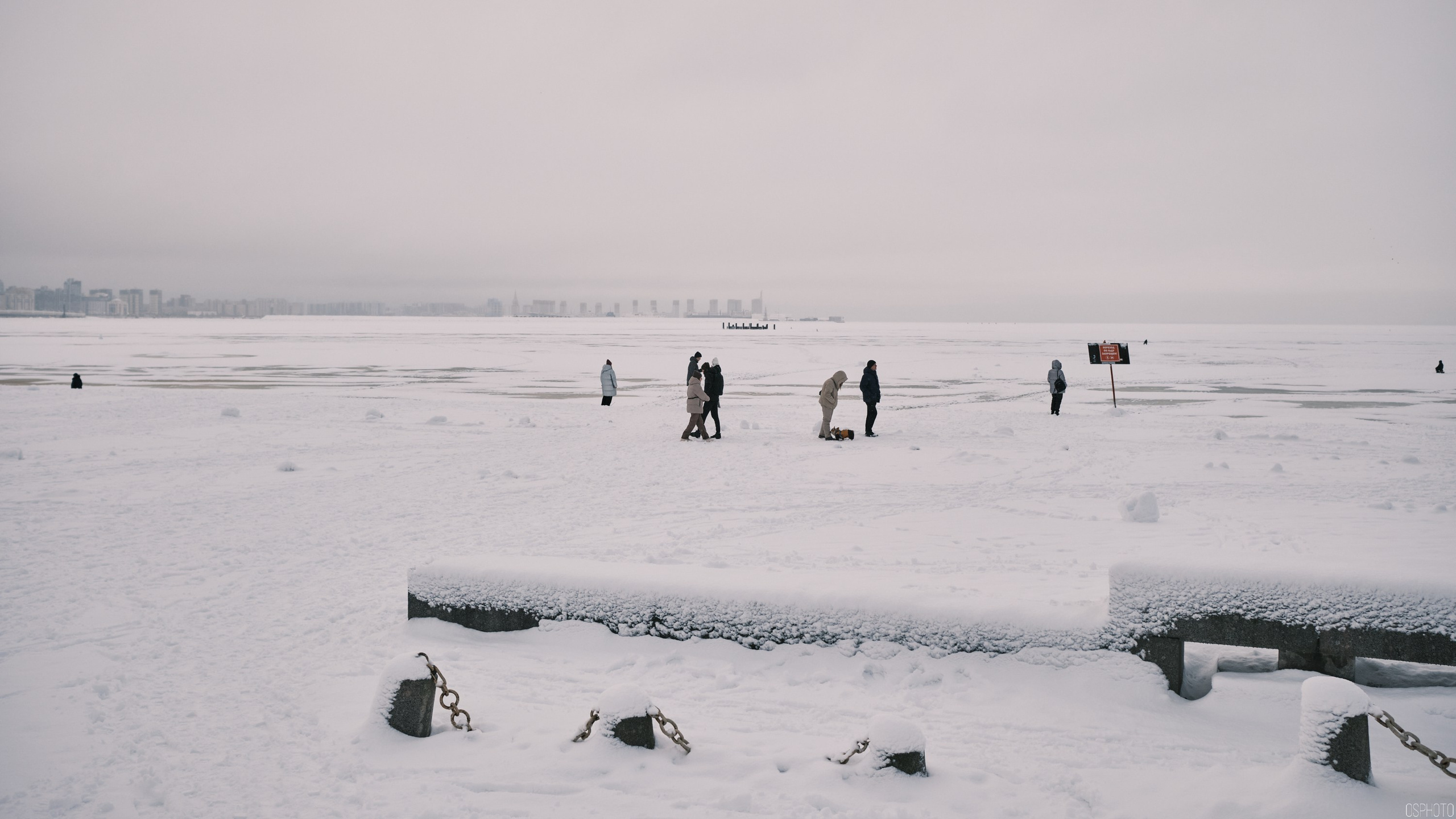 Снег и туман в Санкт-Петербурге. Фотографъ Сергѣевъ. Поймать мгновеніе