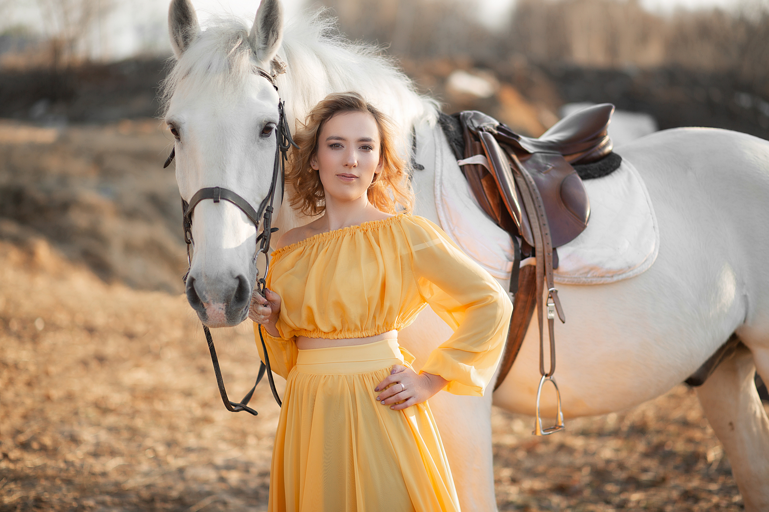 Фотосессия Екатерины и Воробья. Фотосессия с лошадьми в Нижнем Новгороде