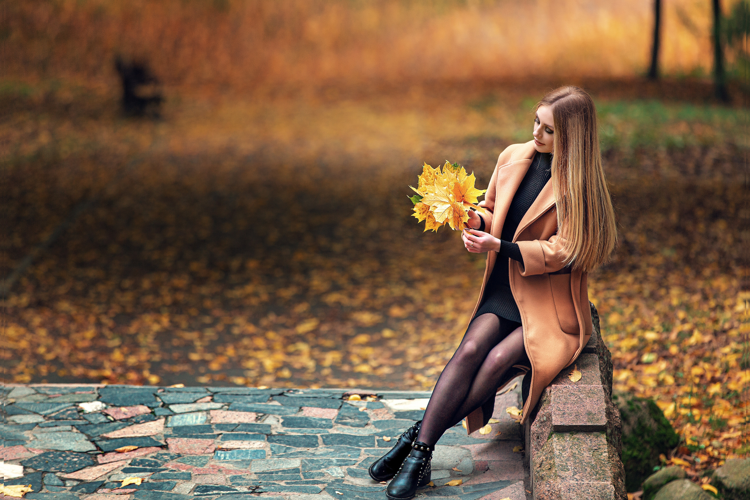 Фотосессия с девушками в осеннем парке. Свадебный фотограф в Барановичах Вячеслав Шах-Гусейнов, фотошкола