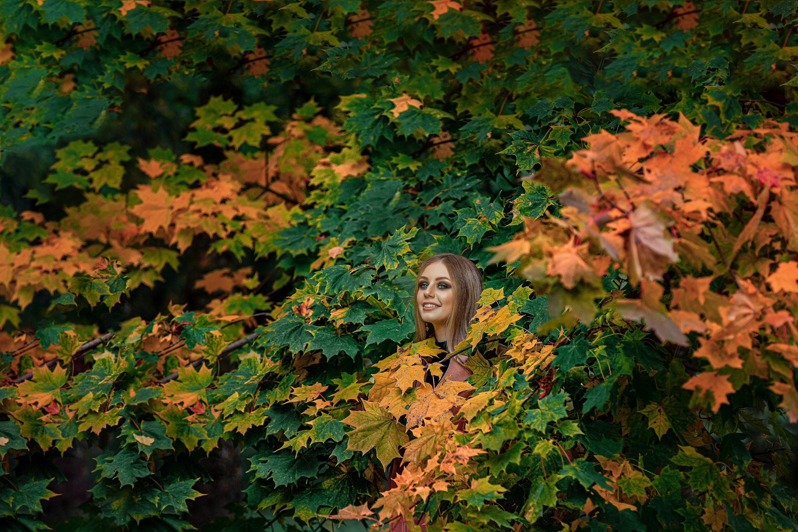Фотосессия с девушками в осеннем парке. Свадебный фотограф в Барановичах Вячеслав Шах-Гусейнов, фотошкола
