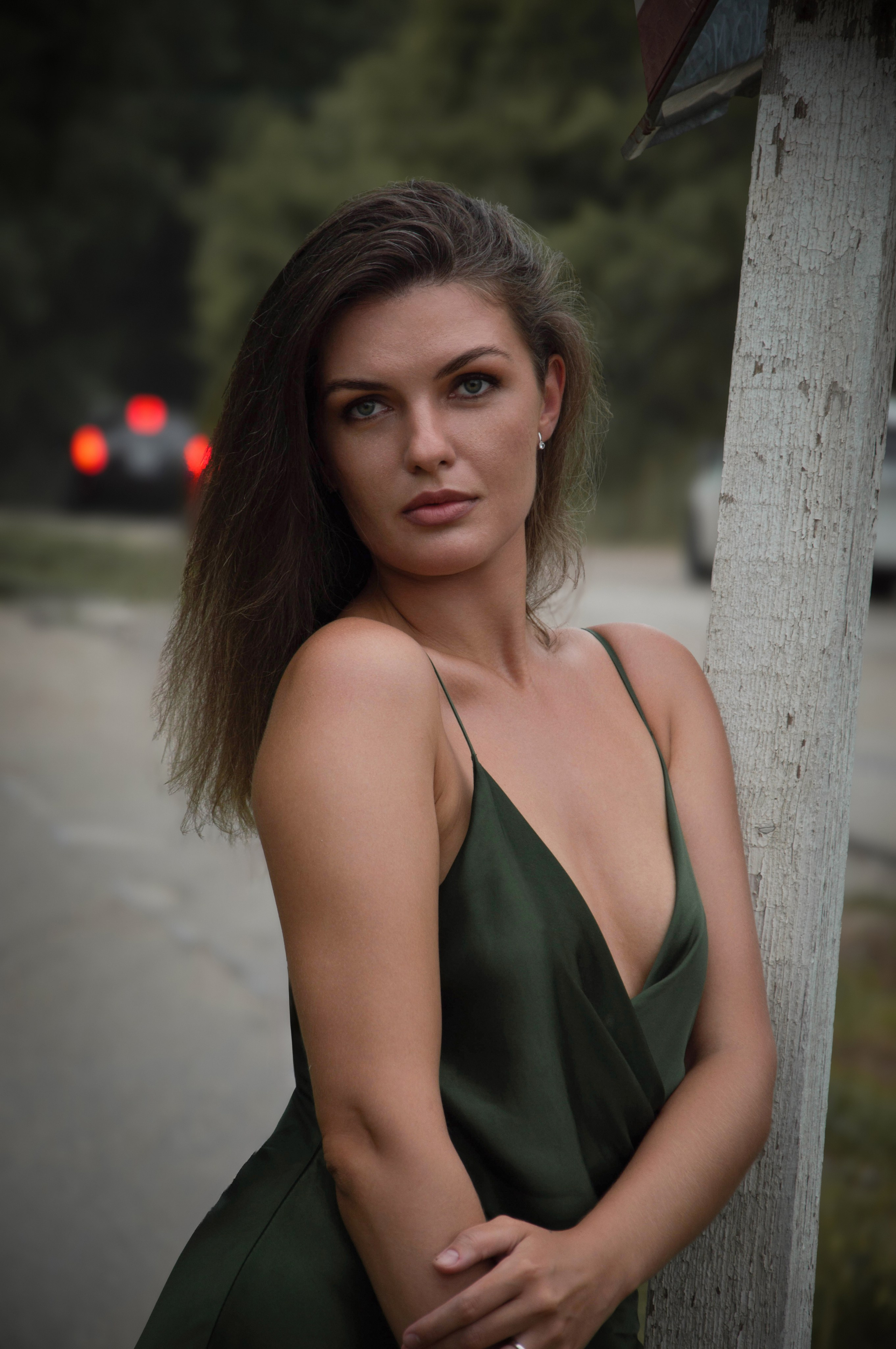 Фотосессия Алены в изумрудном платье