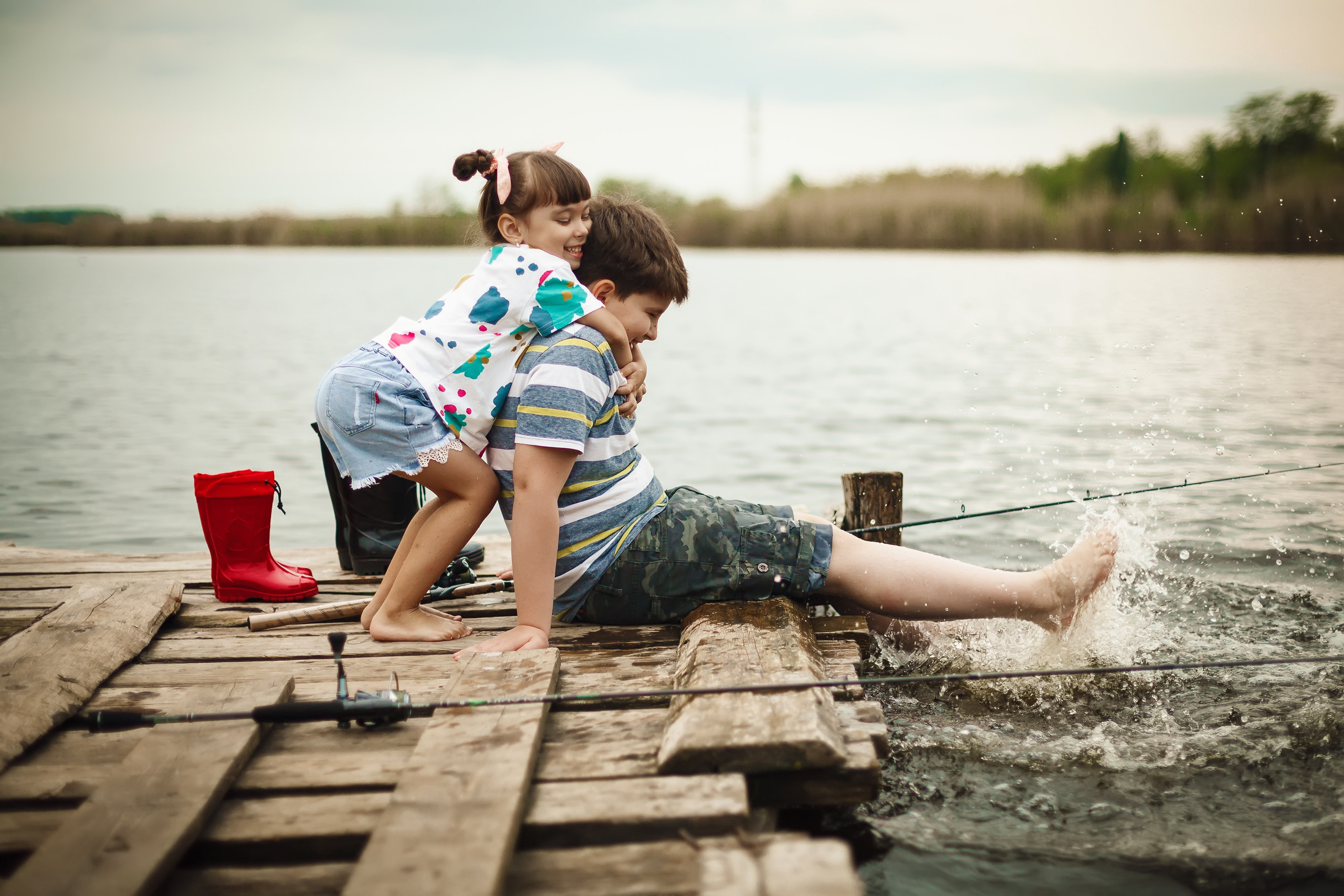 Лея и Влад на рыбалке. Алексеева Татьяна свадебный фотограф Краснодар, Краснодарский край