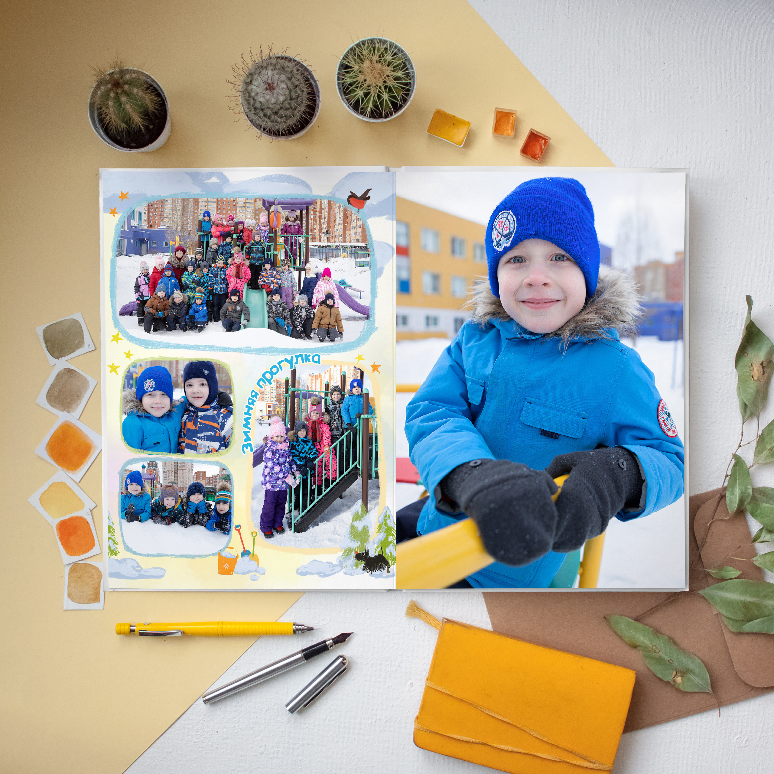ДС АЛЬБОМ 6 разворотов. Выпускные альбомы для школ и детских садов