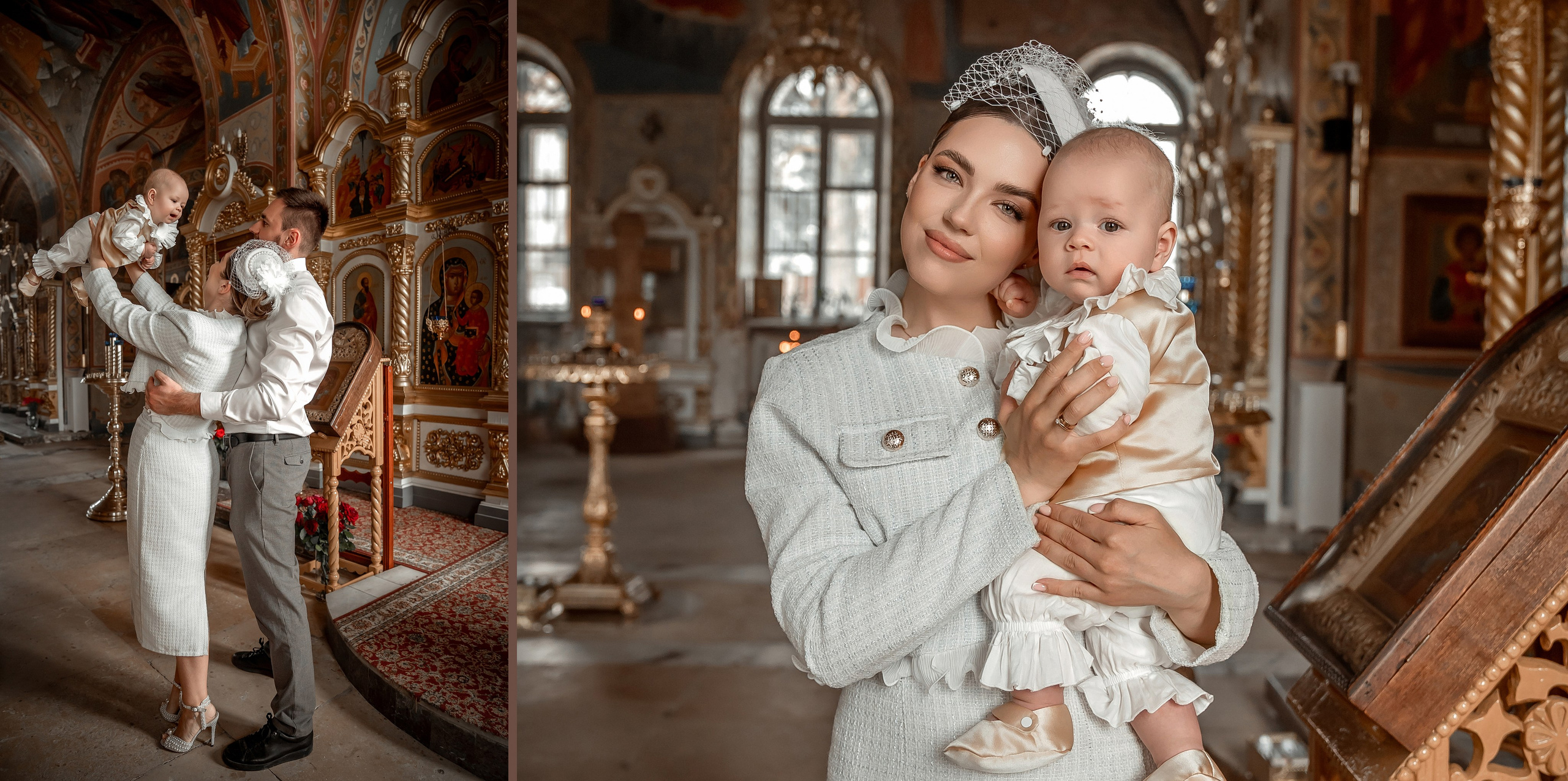 Крещение Роберта в Храме Рождества Христова в Митино. Фото- и видеосъёмка крещения и венчания. Фотограф на крещение Москва