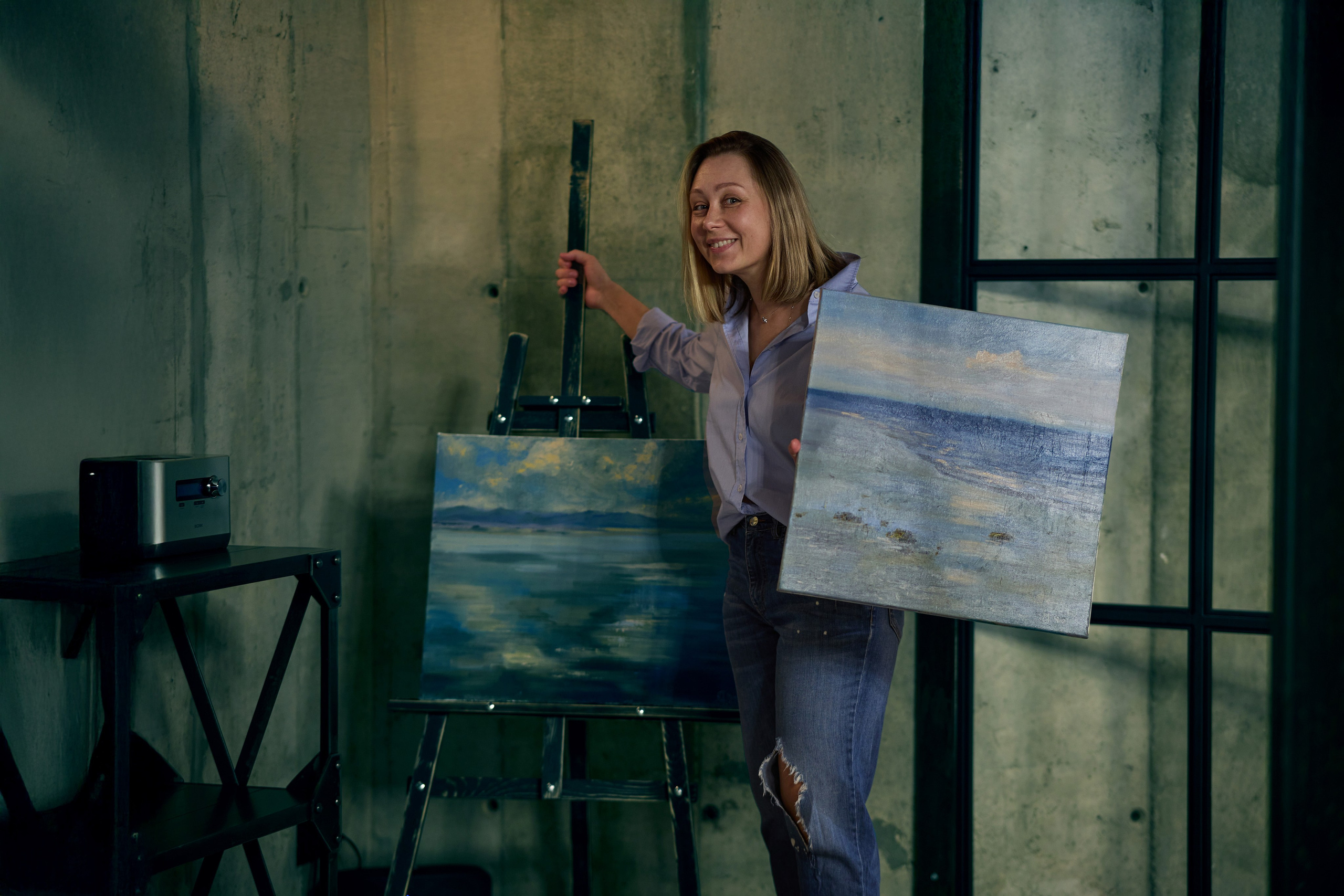 Фото в мастерской художника