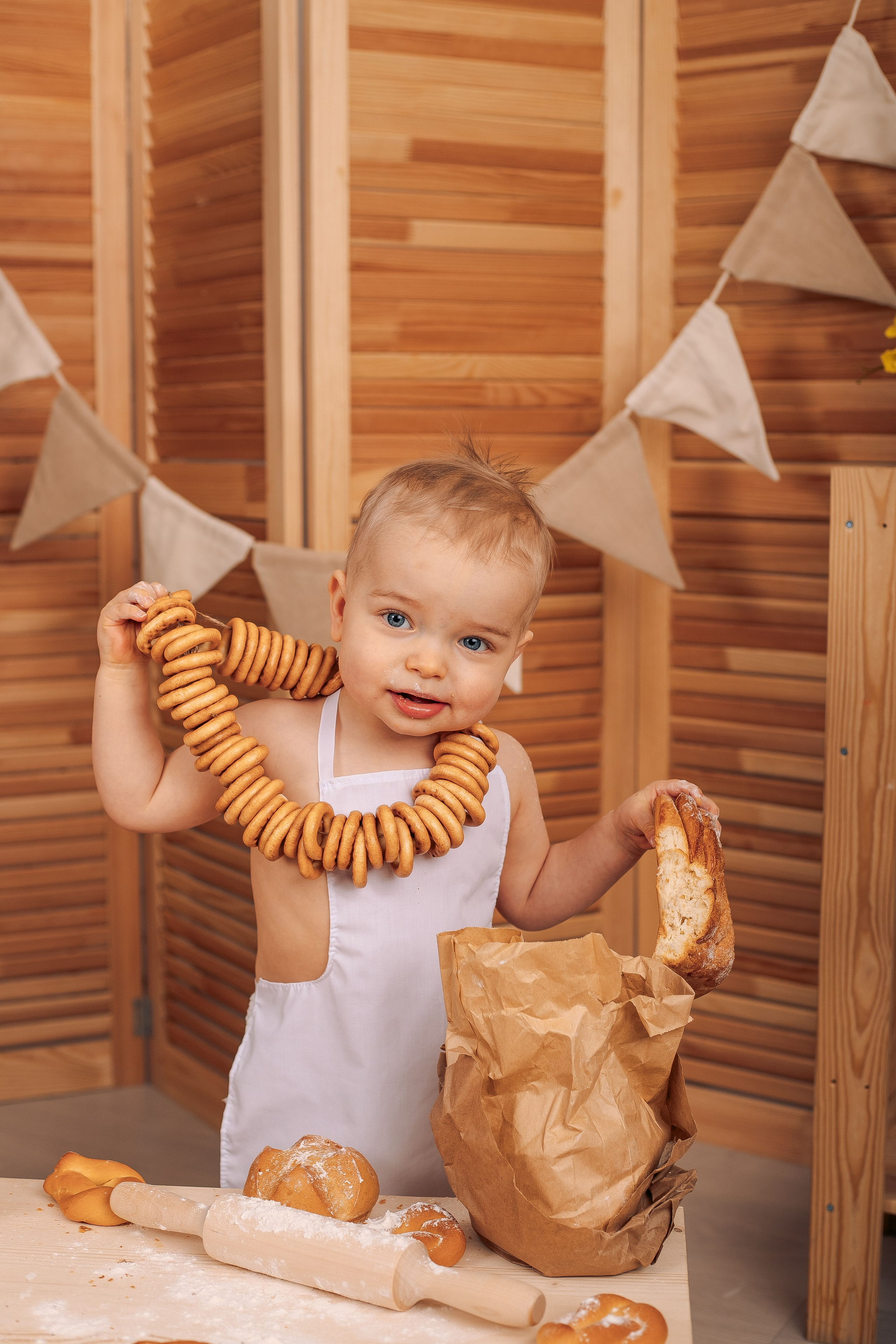 Фотосессия поваренок в фотостудии для малышей близнецов в Санкт-Петербурге. Фотограф в Санкт-Петербурге, Анна Скворцова