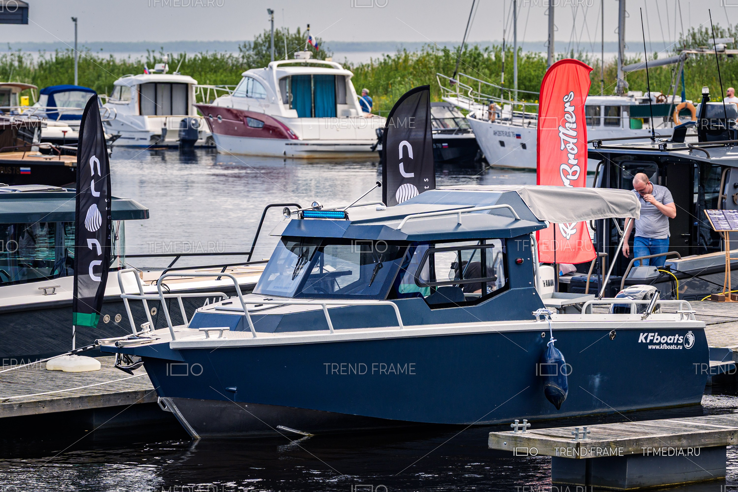 Алюминиевая лодка KFboats на выставке катеров и яхт в Санкт-Петербурге 2025 (TrendFrame, tfmedia.ru)