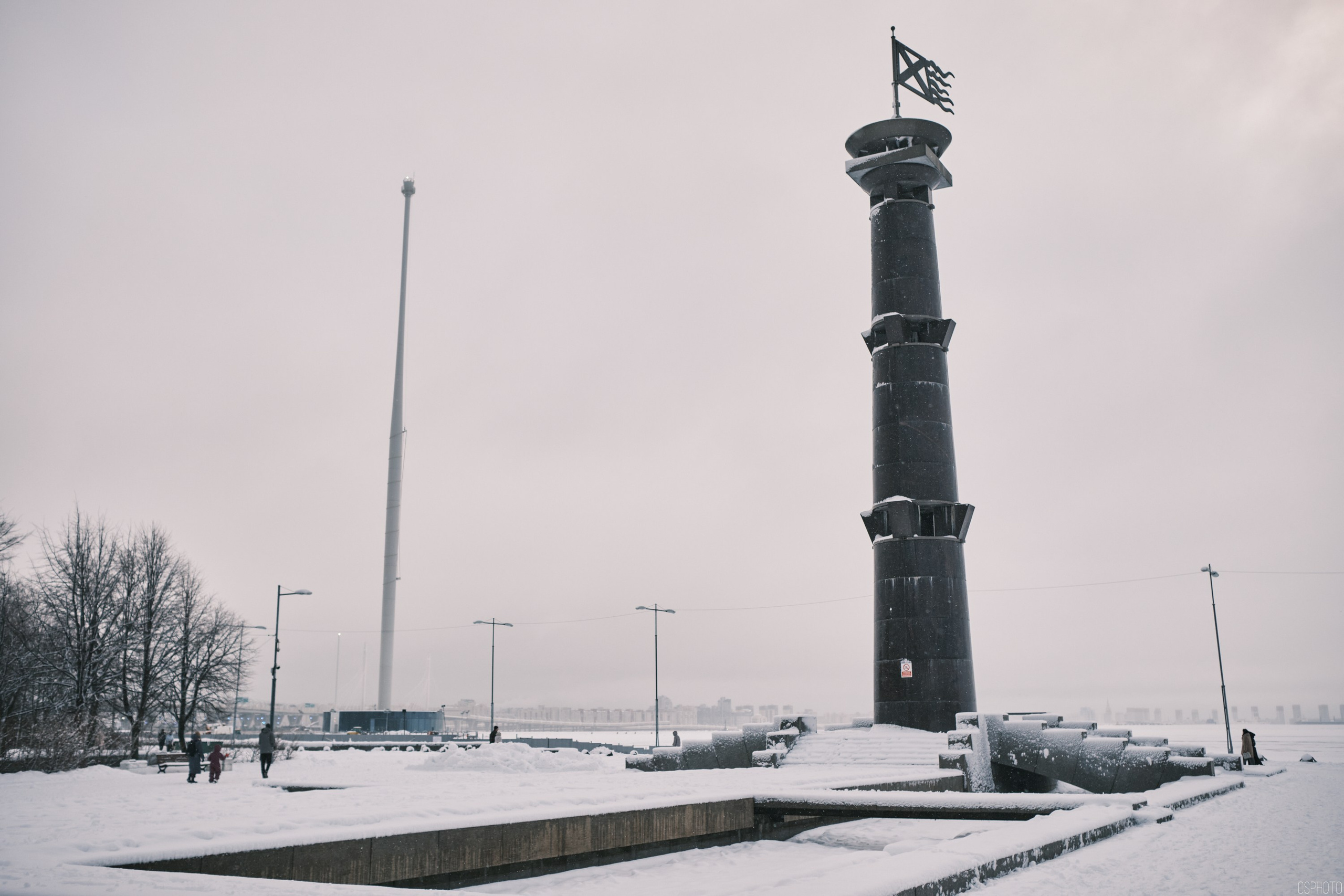 Снег и туман в Санкт-Петербурге. Фотографъ Сергѣевъ. Поймать мгновеніе