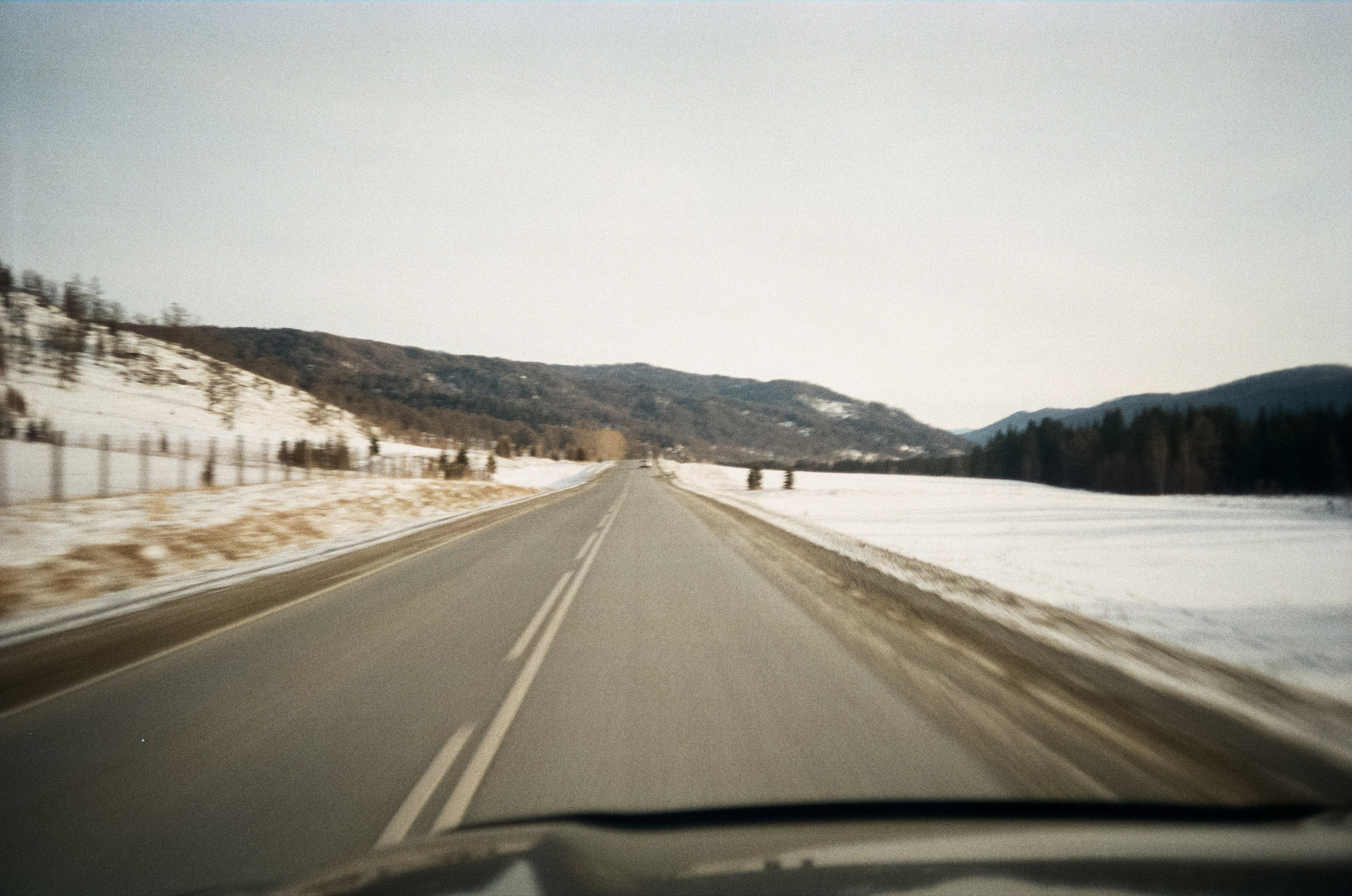 Семинский перевал, дорога из Land Cruser / 19 декабря 2023 года (-18℃)