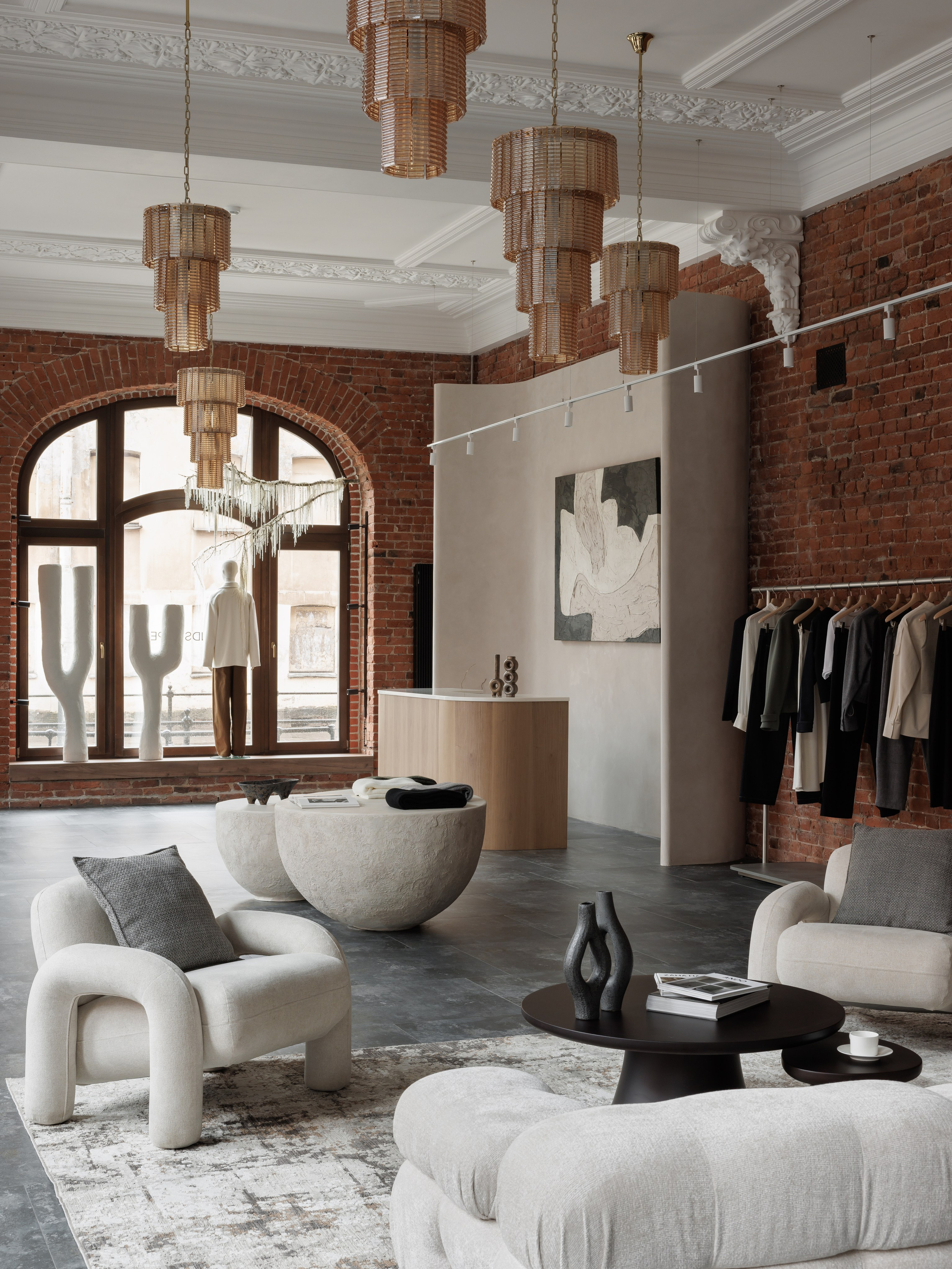 интерьерный дизайнер Ксения Новикова ksudsgn, бионические формы, северная эстетика, бутик Landscape, Санкт-Петербург, быстрый проект