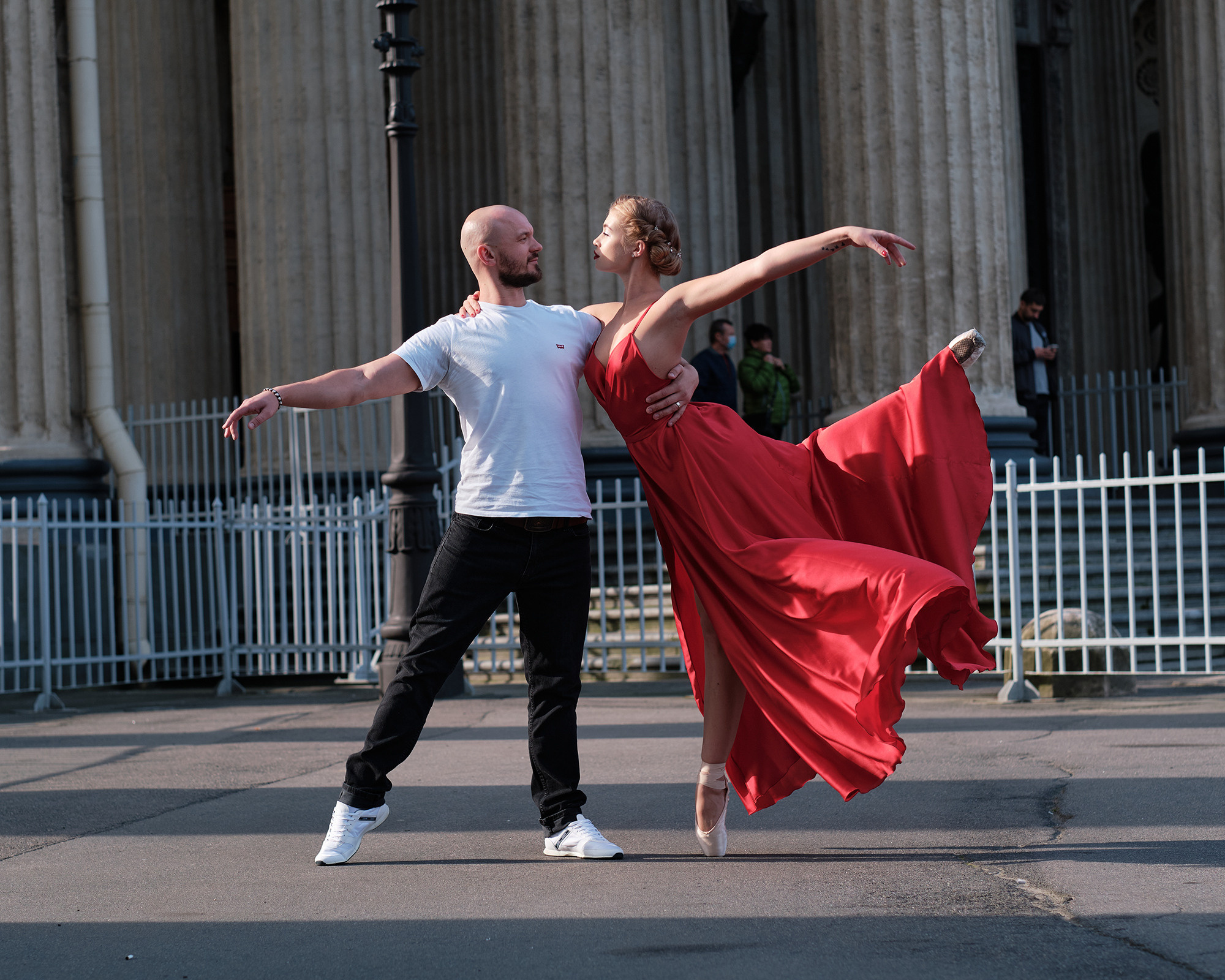 Балетная фотосессия Виталия и Даши у Исаакиевского Собора. Портретная фотосъемка в Москве. Фотограф Алексей Афанасьев