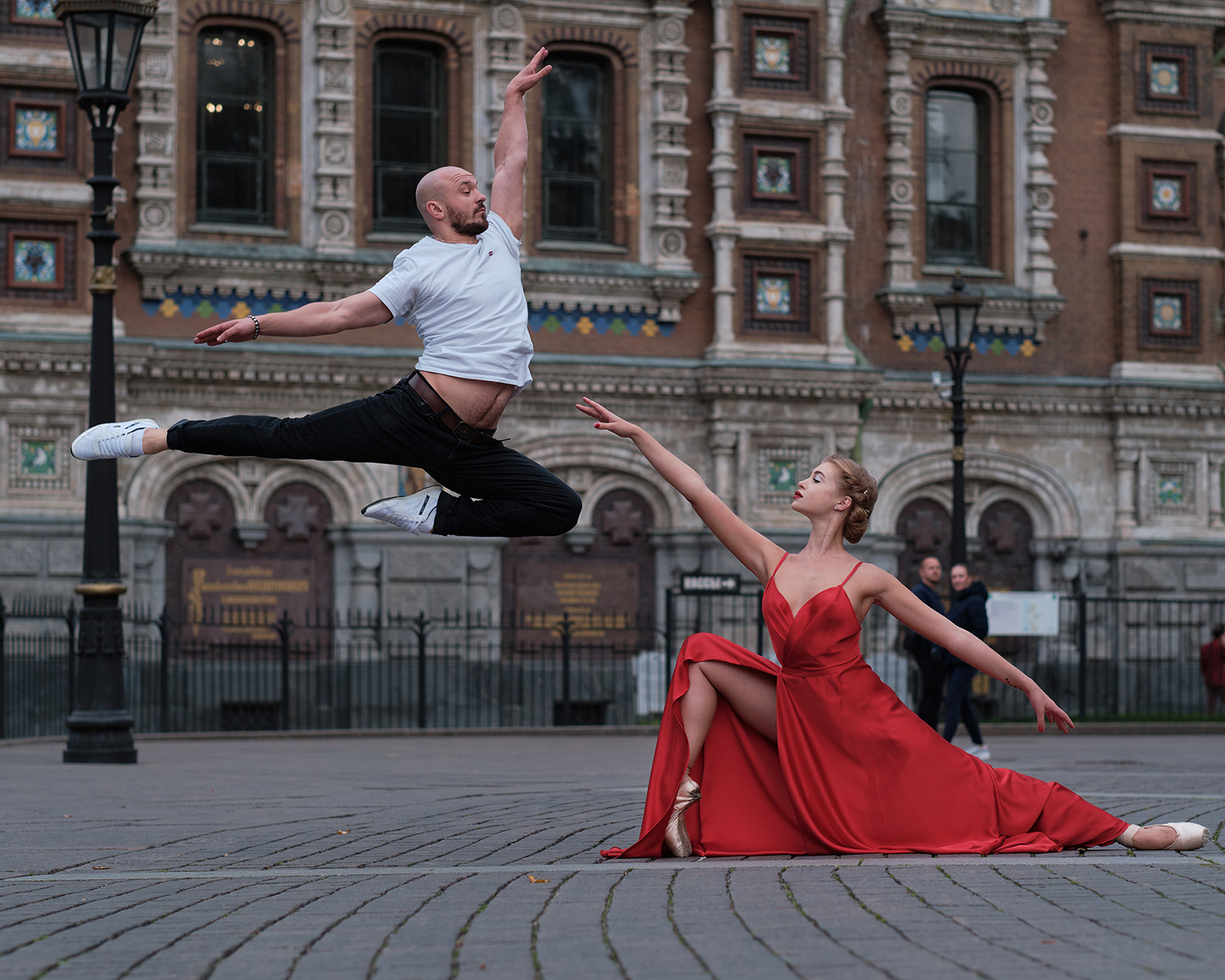 Балетная фотосессия Виталия и Даши у Исаакиевского Собора. Портретная фотосъемка в Москве. Фотограф Алексей Афанасьев