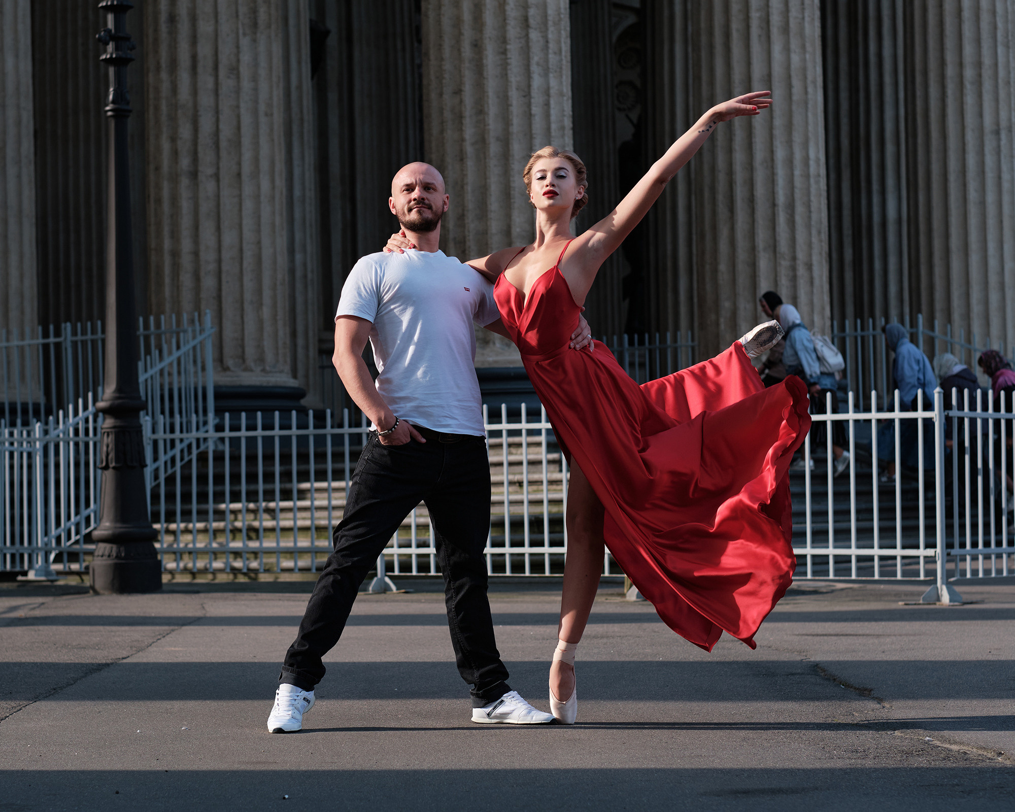 Балетная фотосессия Виталия и Даши у Исаакиевского Собора. Портретная фотосъемка в Москве. Фотограф Алексей Афанасьев