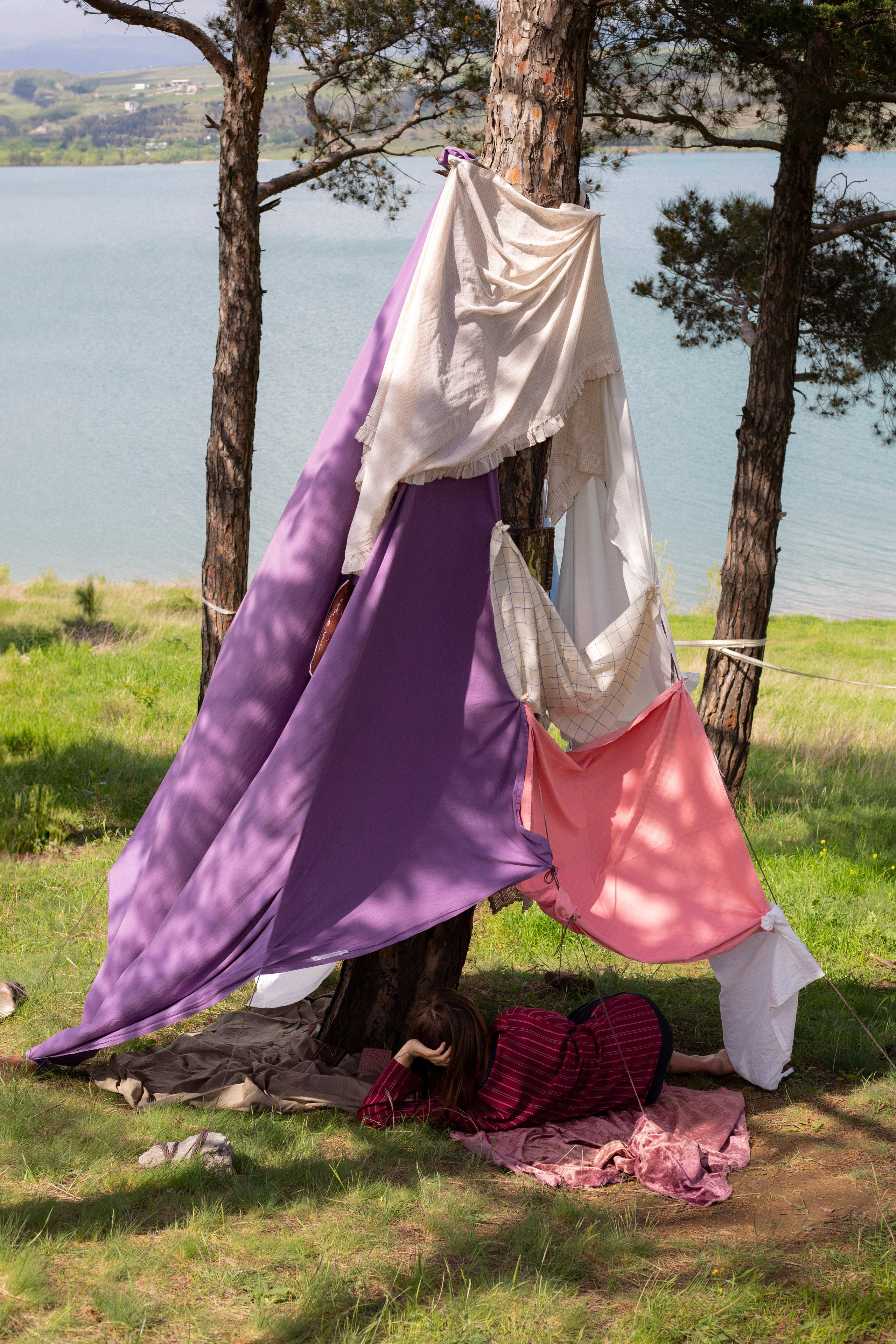 The exhibition under trees. KST