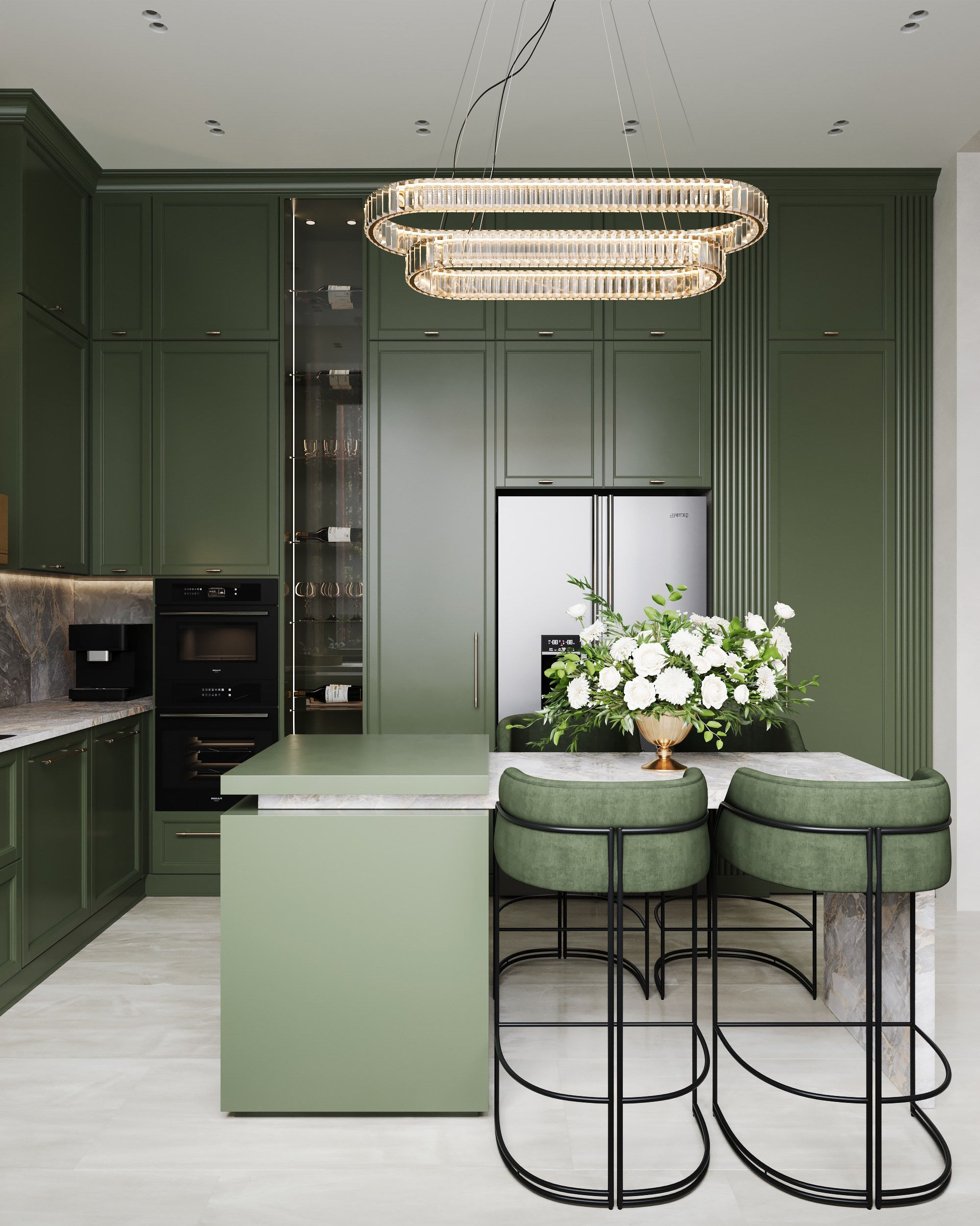 Kitchen in the forest. Дизайн интерьера | 3D визуализация | Миланская Марина