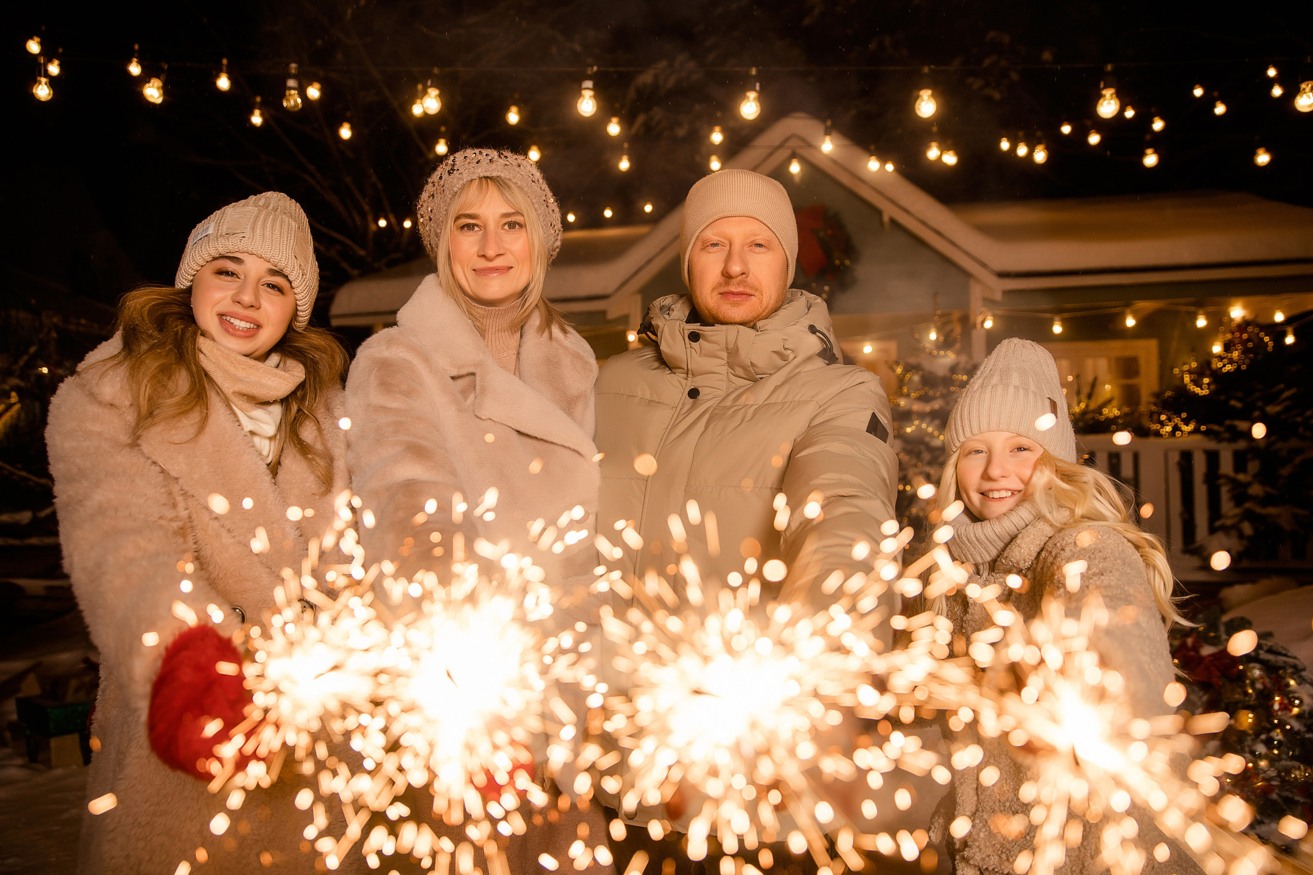 Новогодние фотосессии — уличные локации. Семейный и детский фотограф в Москве Вера Ускова