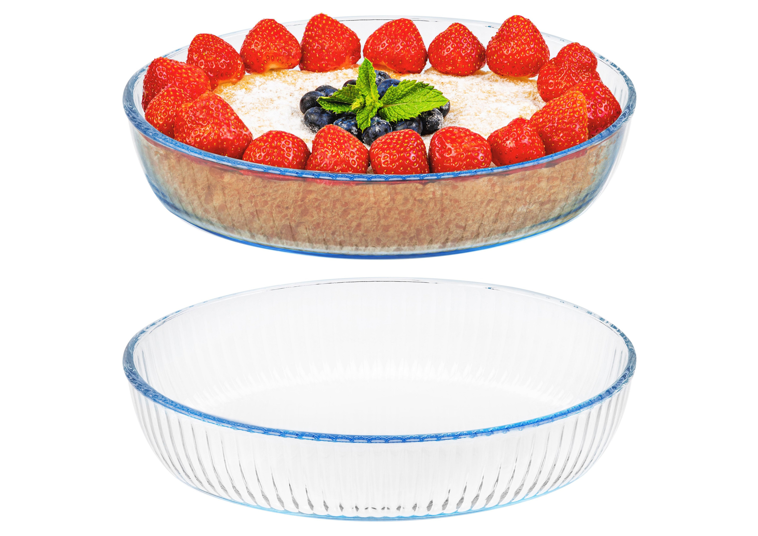 Съемка стеклянной посуды на белом фоне