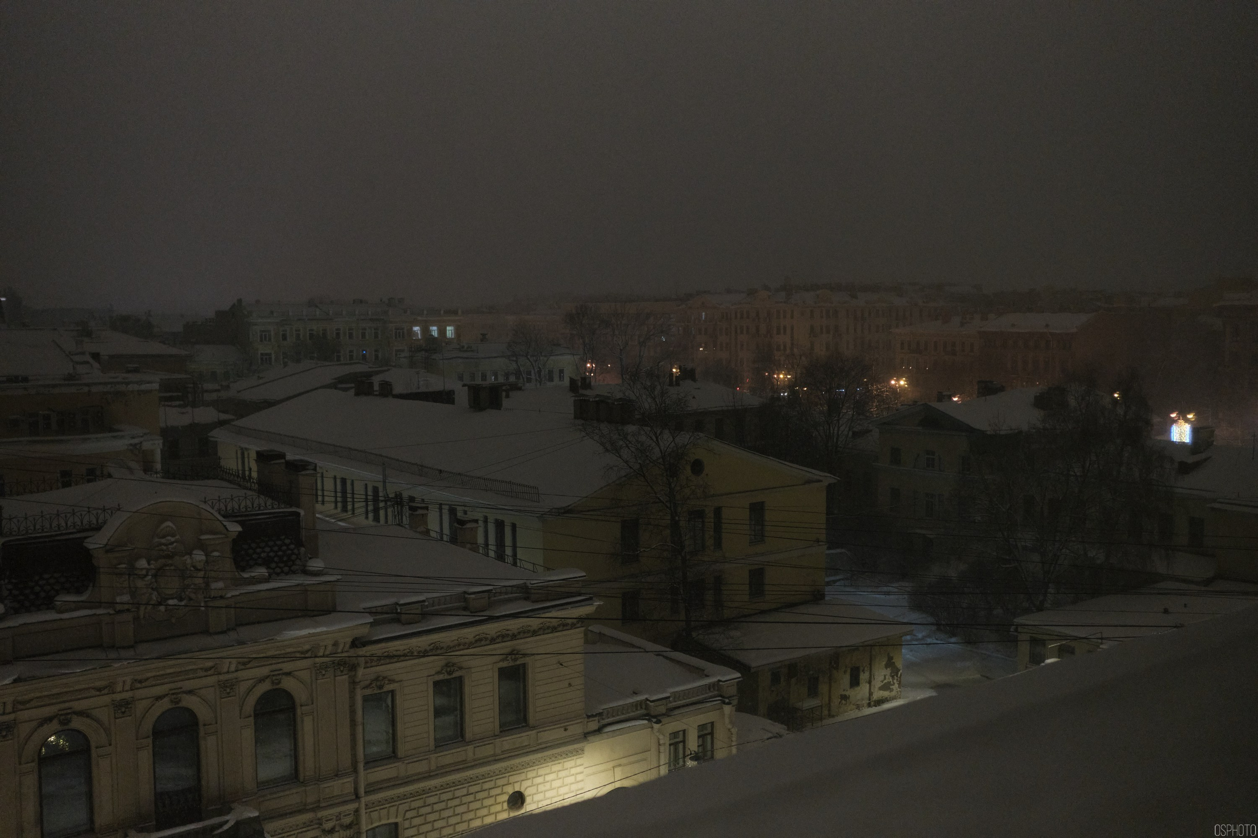 Снег и туман в Санкт-Петербурге. Фотографъ Сергѣевъ. Поймать мгновеніе