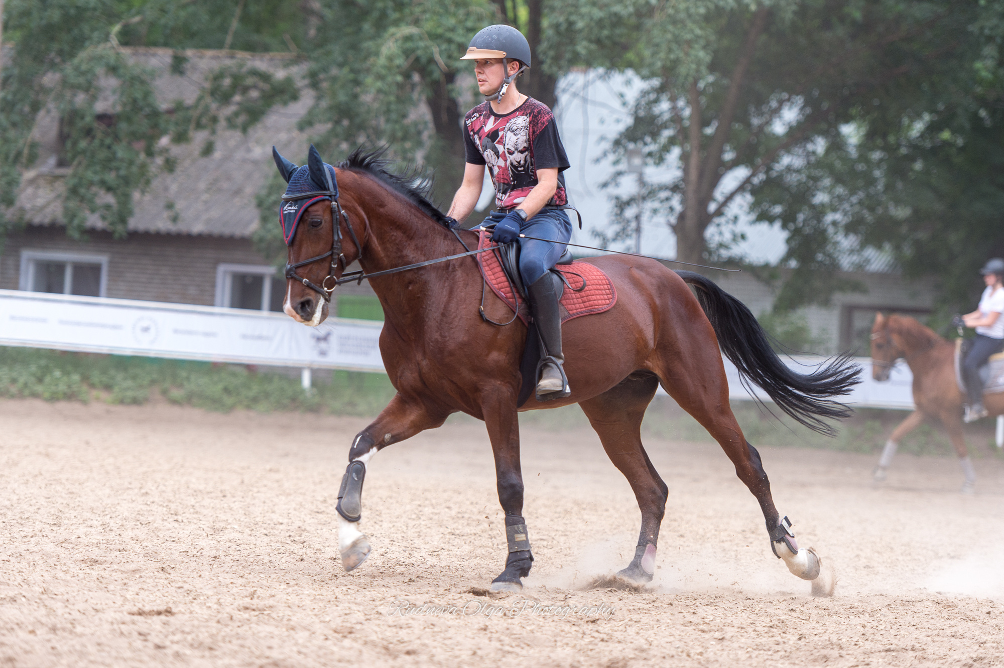 Частная тренировка по конкуру. ТУРНИРНАЯ КОННАЯ ФОТОГРАФИЯ, Руднева Ольга и Евгений Адеев