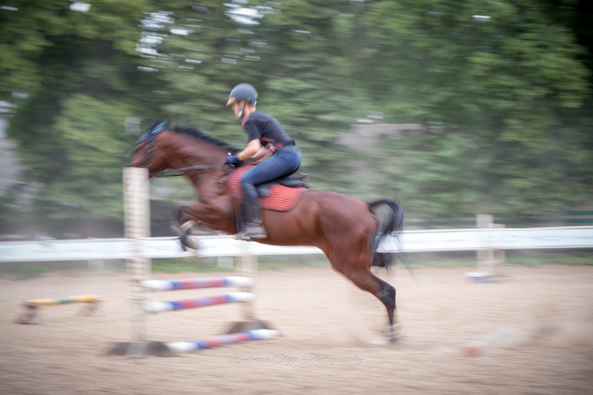 Частная тренировка по конкуру. ТУРНИРНАЯ КОННАЯ ФОТОГРАФИЯ, Руднева Ольга и Евгений Адеев