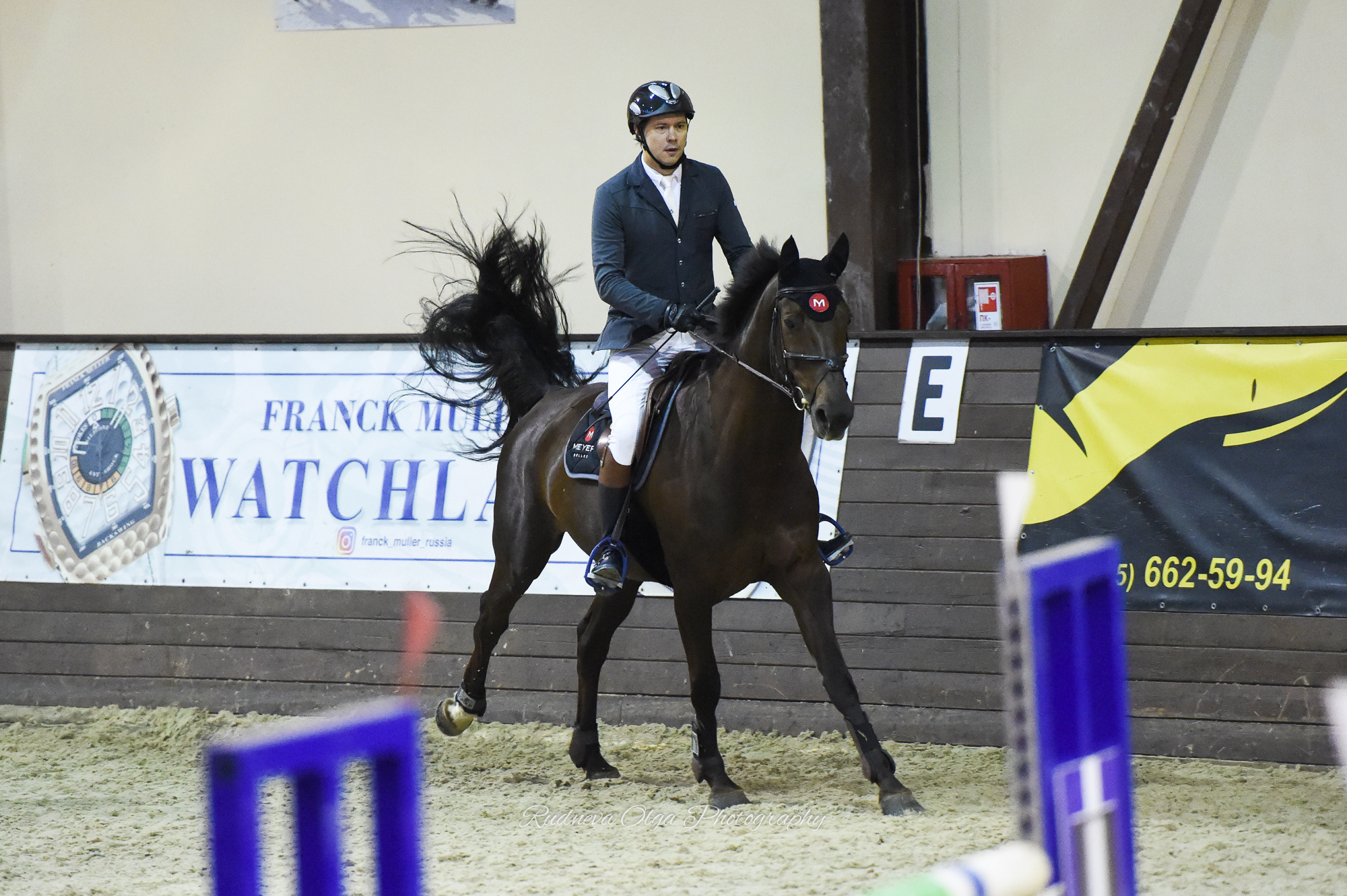 2019-12-21 Новогодние соревнования на призы КСК «Отрада» по конкуру. ТУРНИРНАЯ КОННАЯ ФОТОГРАФИЯ, Руднева Ольга и Евгений Адеев
