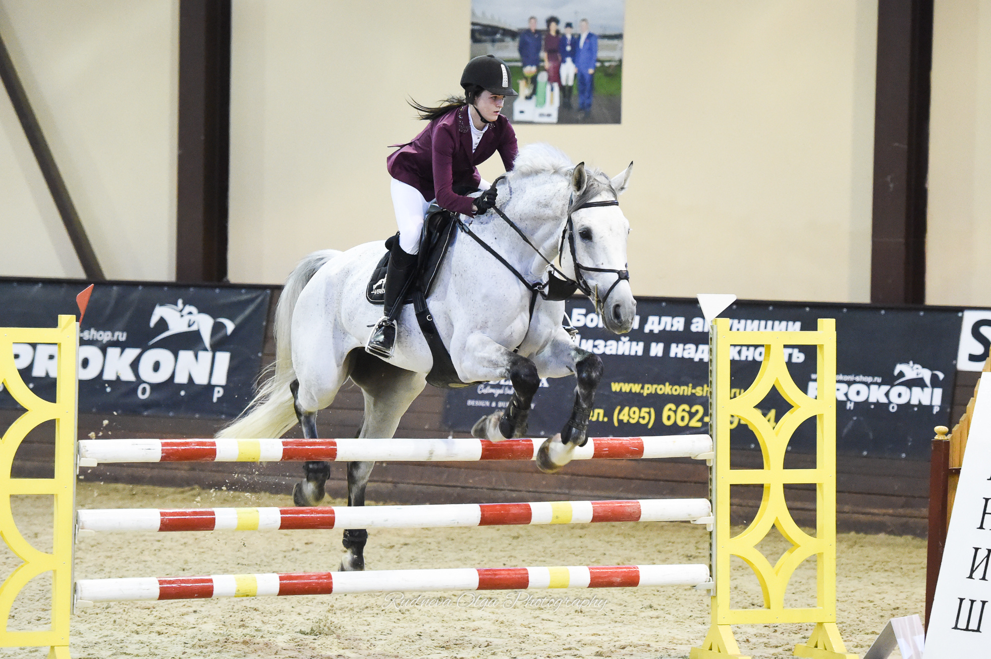 2019-12-21 Новогодние соревнования на призы КСК «Отрада» по конкуру. ТУРНИРНАЯ КОННАЯ ФОТОГРАФИЯ, Руднева Ольга и Евгений Адеев