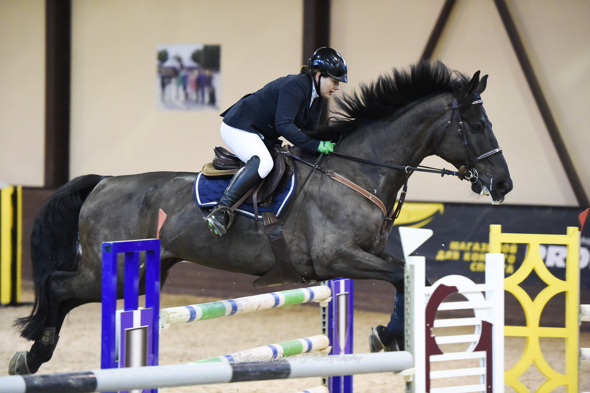 2019-12-21 Новогодние соревнования на призы КСК «Отрада» по конкуру. ТУРНИРНАЯ КОННАЯ ФОТОГРАФИЯ, Руднева Ольга и Евгений Адеев