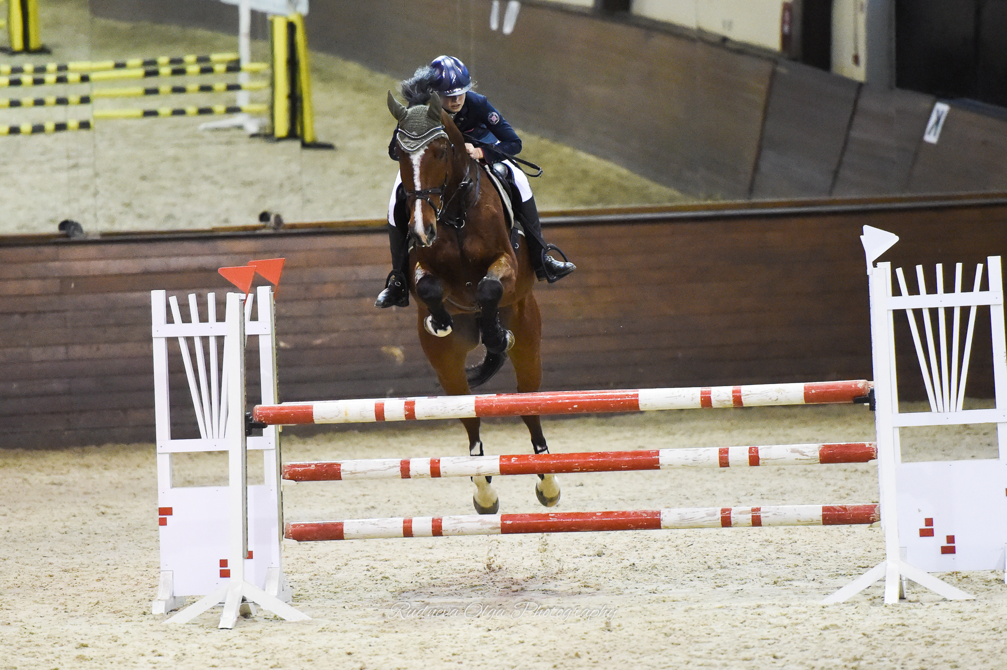 2019-12-21 Новогодние соревнования на призы КСК «Отрада» по конкуру. ТУРНИРНАЯ КОННАЯ ФОТОГРАФИЯ, Руднева Ольга и Евгений Адеев