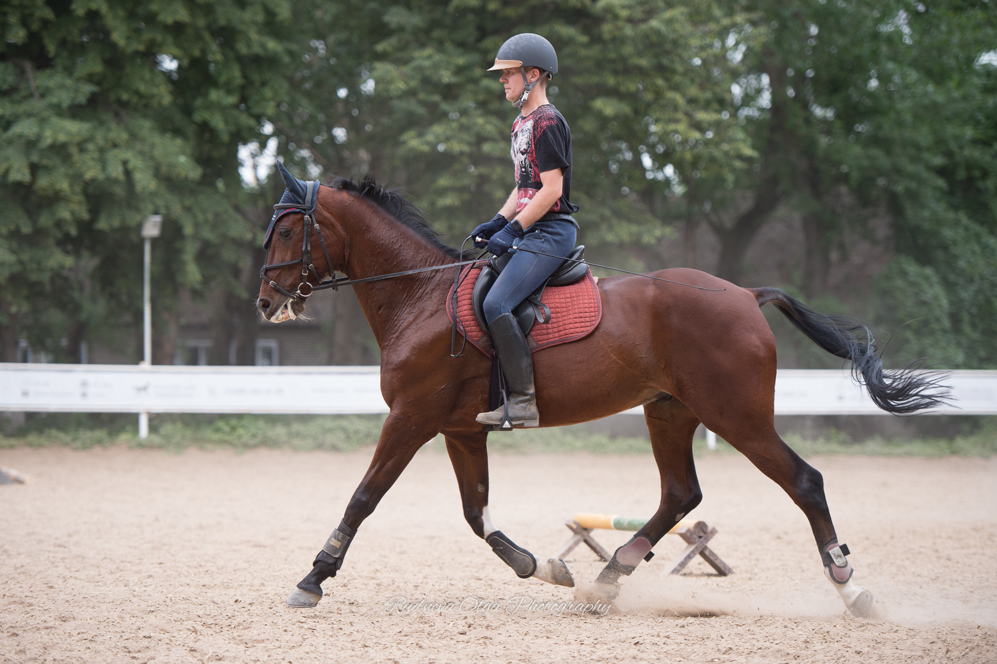 Частная тренировка по конкуру. ТУРНИРНАЯ КОННАЯ ФОТОГРАФИЯ, Руднева Ольга и Евгений Адеев
