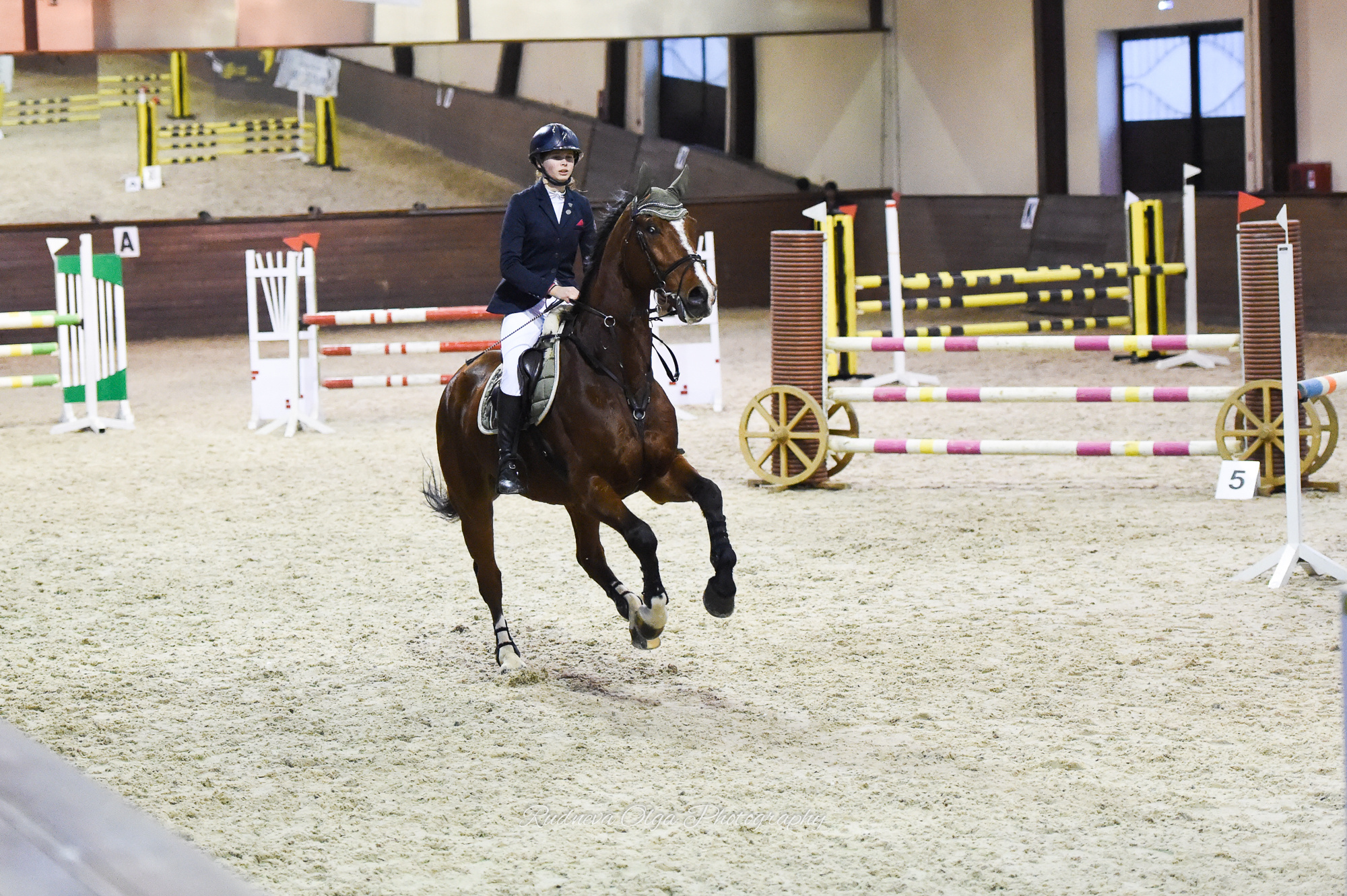2019-12-21 Новогодние соревнования на призы КСК «Отрада» по конкуру. ТУРНИРНАЯ КОННАЯ ФОТОГРАФИЯ, Руднева Ольга и Евгений Адеев
