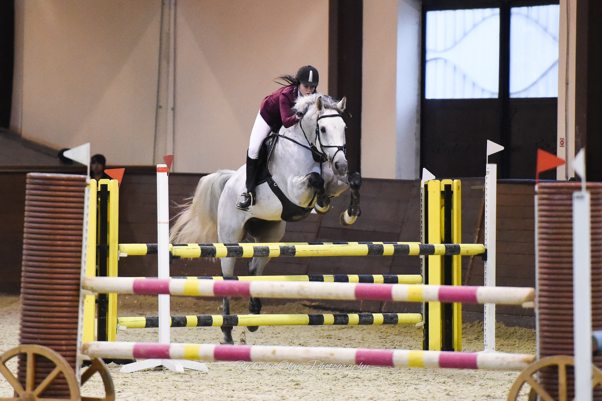 2019-12-21 Новогодние соревнования на призы КСК «Отрада» по конкуру. ТУРНИРНАЯ КОННАЯ ФОТОГРАФИЯ, Руднева Ольга и Евгений Адеев