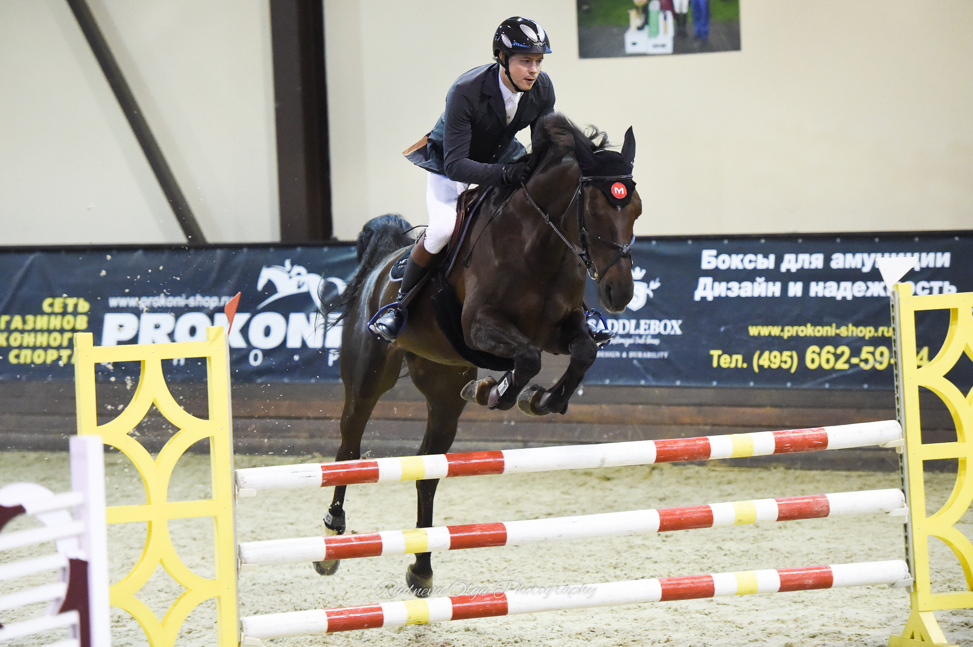 2019-12-21 Новогодние соревнования на призы КСК «Отрада» по конкуру. ТУРНИРНАЯ КОННАЯ ФОТОГРАФИЯ, Руднева Ольга и Евгений Адеев