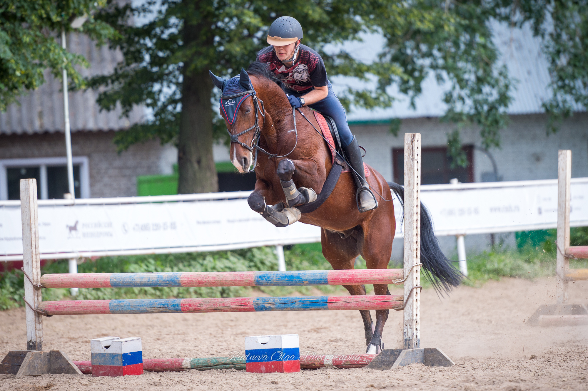 Частная тренировка по конкуру. ТУРНИРНАЯ КОННАЯ ФОТОГРАФИЯ, Руднева Ольга и Евгений Адеев