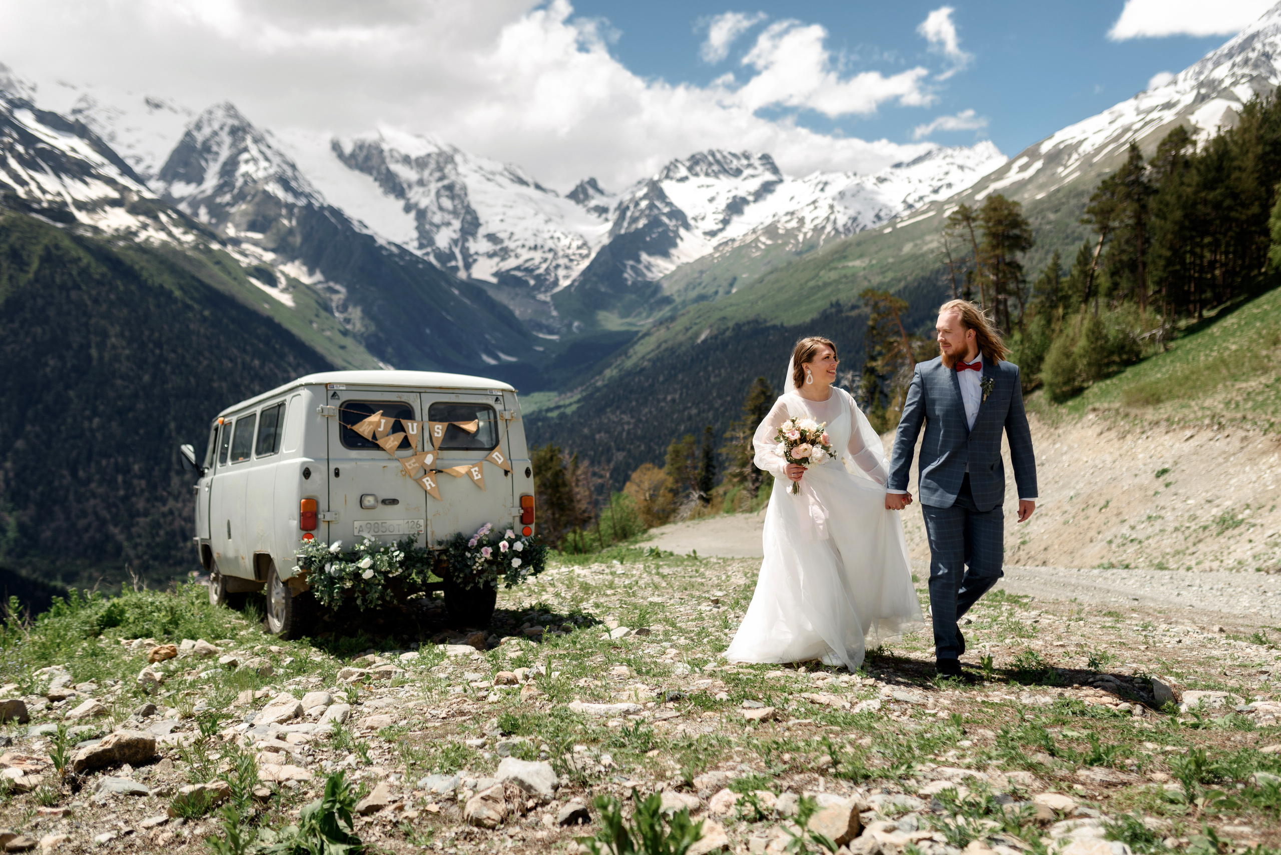 Свадьба Олега и Екатерины (Домбай). Свадебный и travel фотограф в Волгограде, Сочи, Домбае, Европе