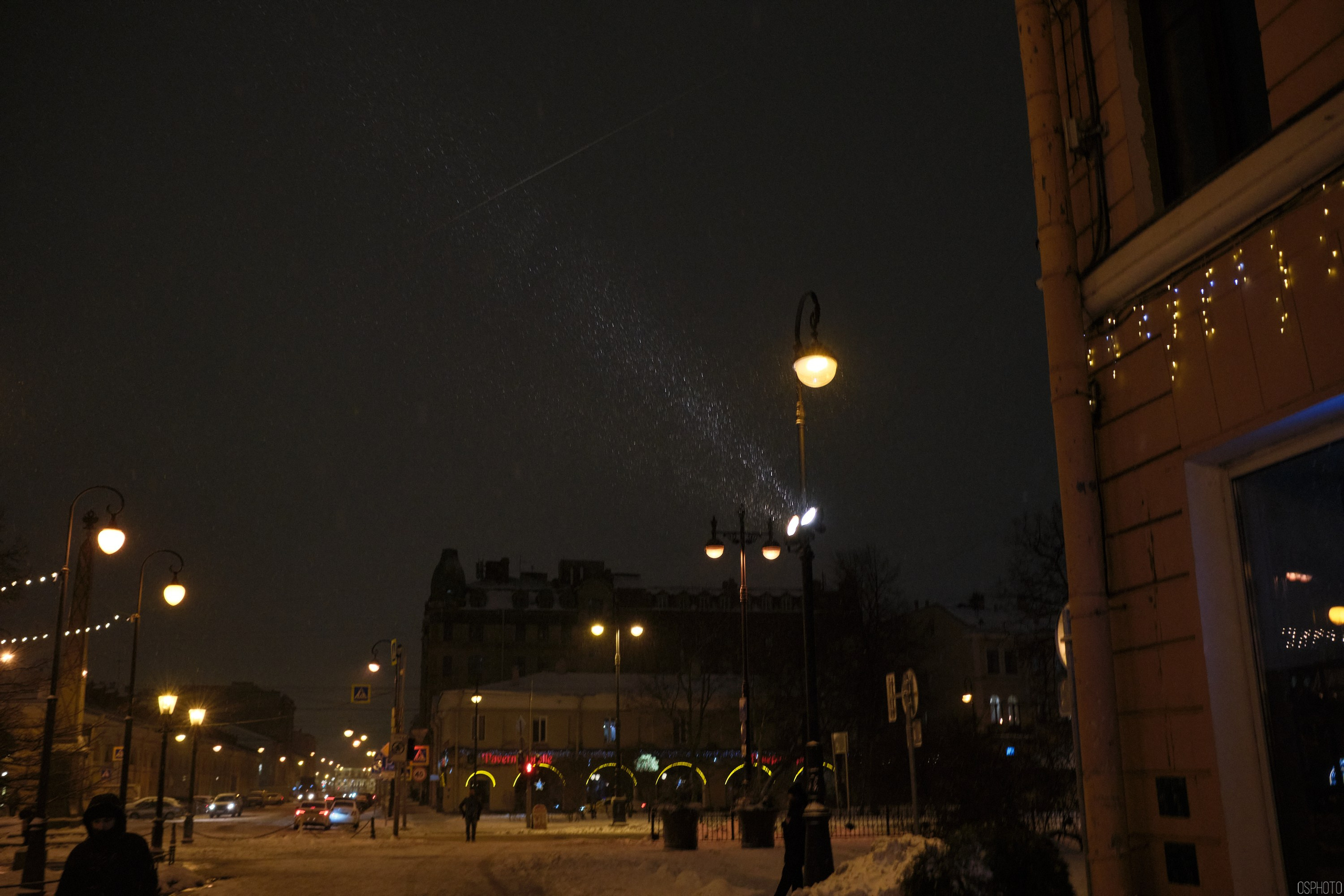 Снег и туман в Санкт-Петербурге. Фотографъ Сергѣевъ. Поймать мгновеніе