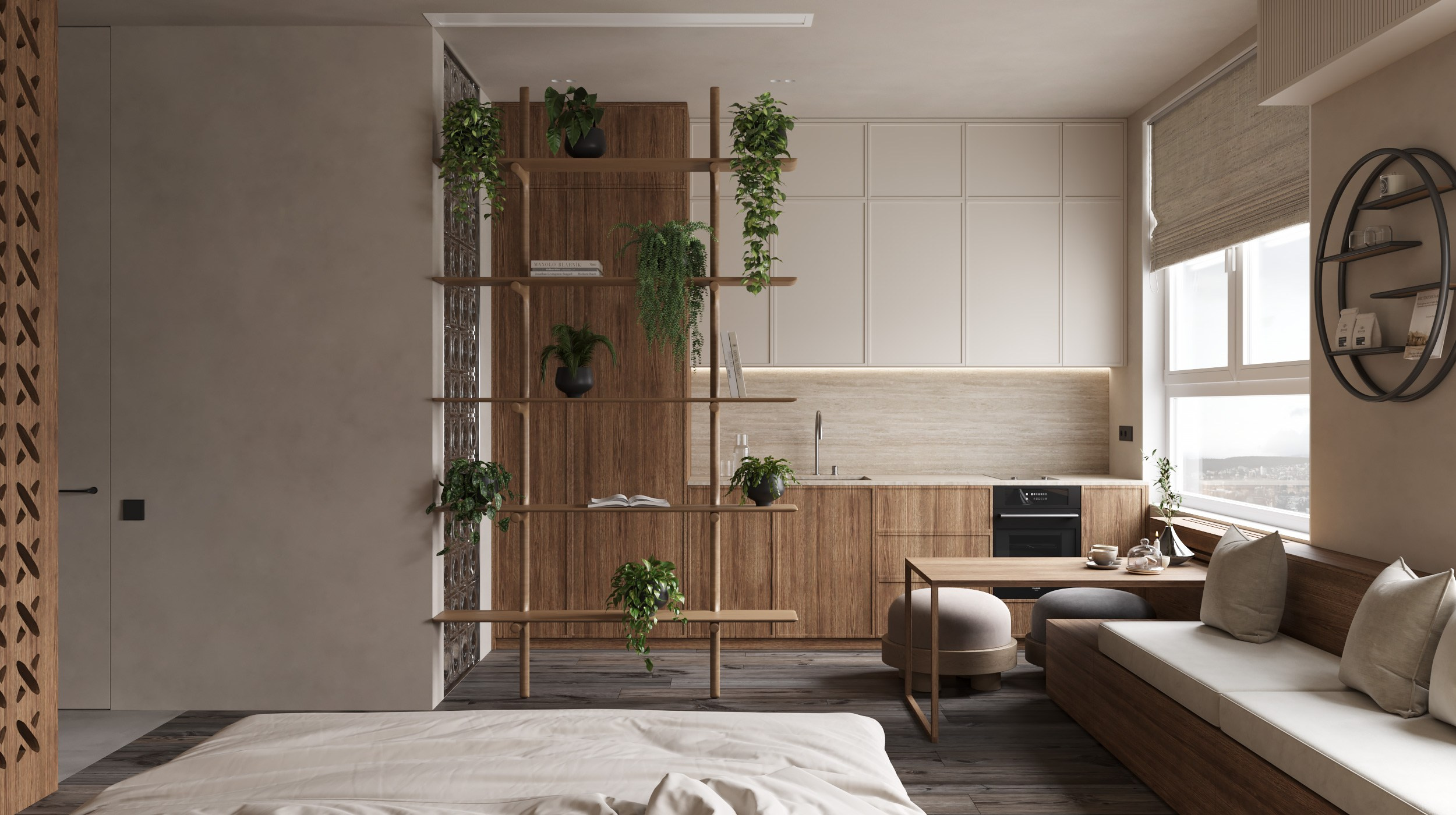 Woody Nature. Дизайн интерьера | 3D визуализация | Миланская Марина