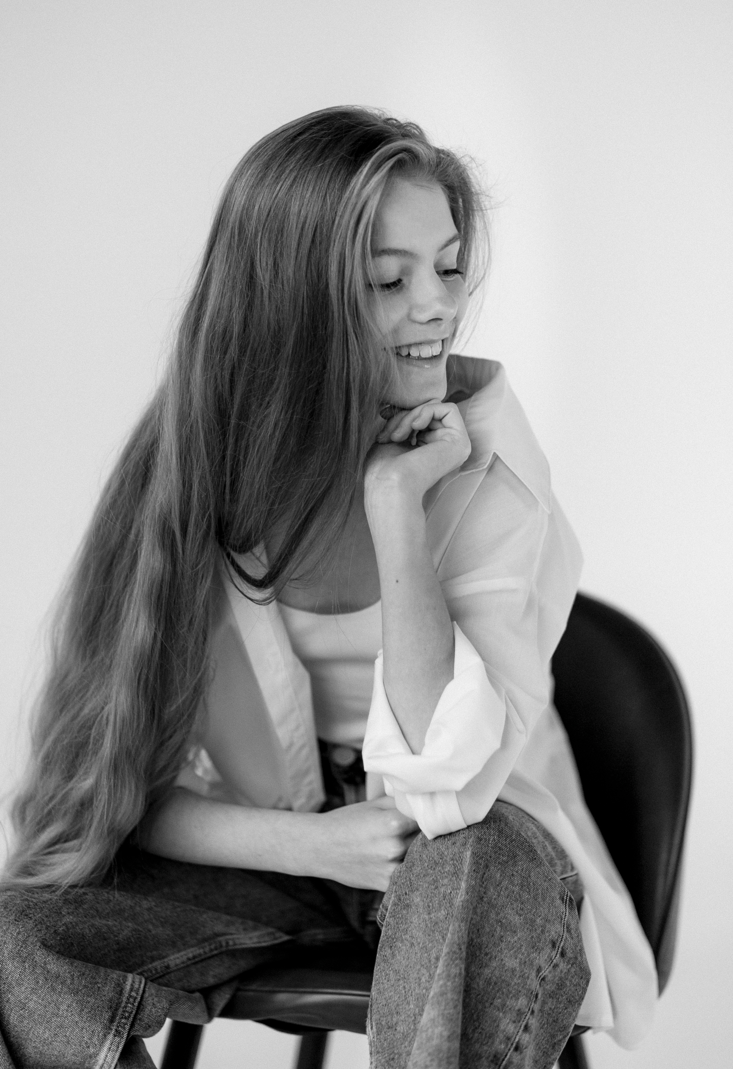 Аня фотосессия чб. Фотограф Москва и Московская область