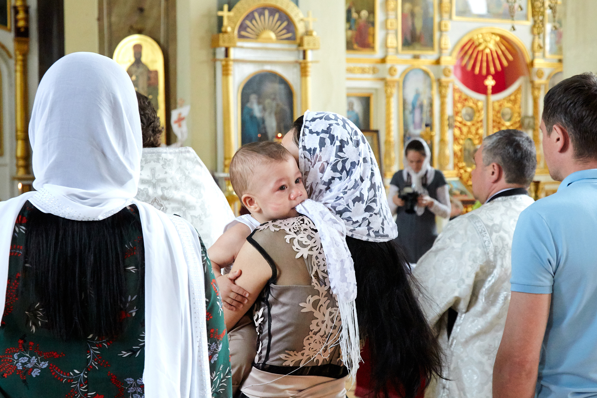 Крестины в храме Сретения Господня Ростов на Дону. Фото видео съёмка в Белой Калитве дуэт Герман и Инна