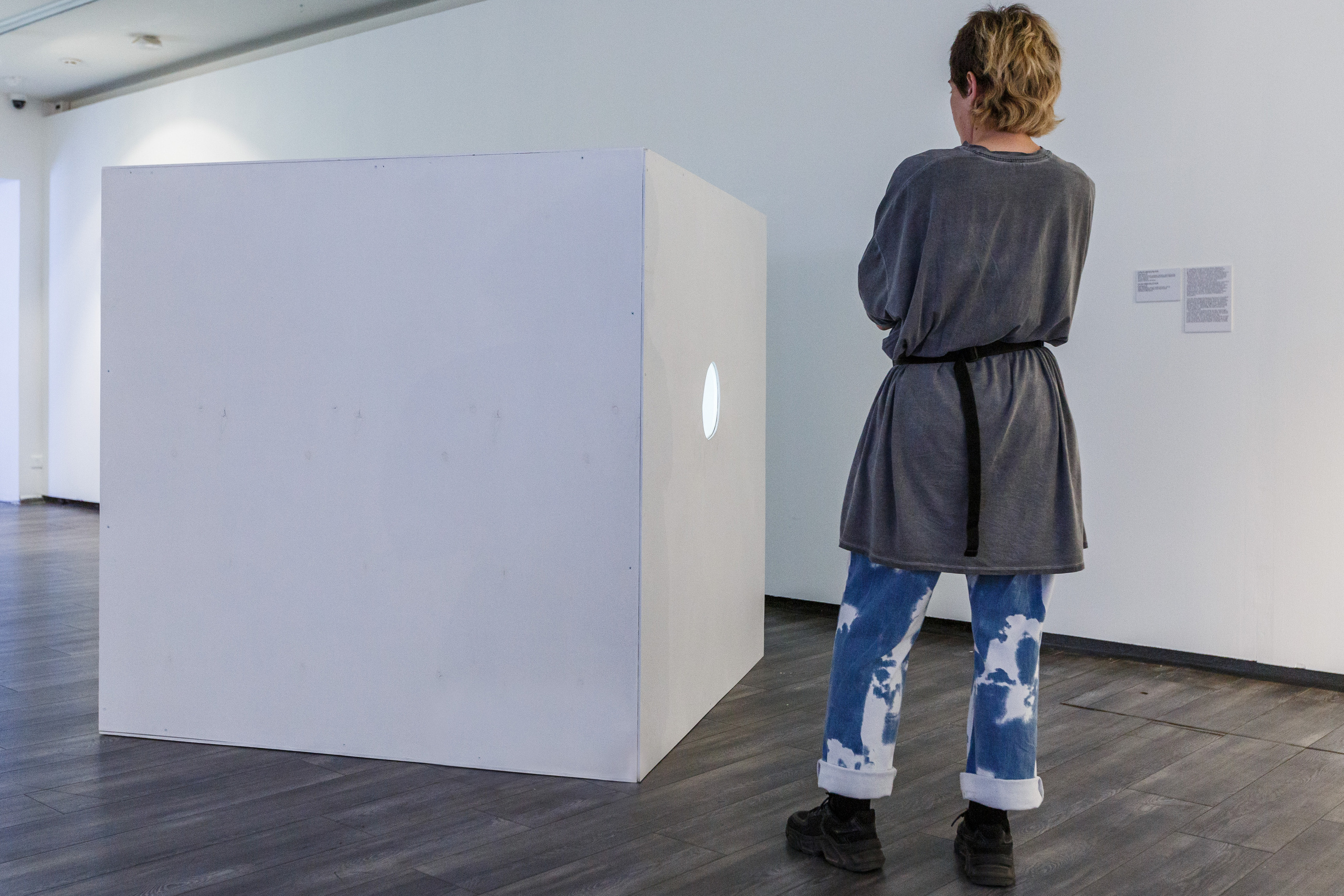 Olga Mikhalchuk and her work at Species-specific traits exhibition. Ольга Михальчук, художница и фотограф