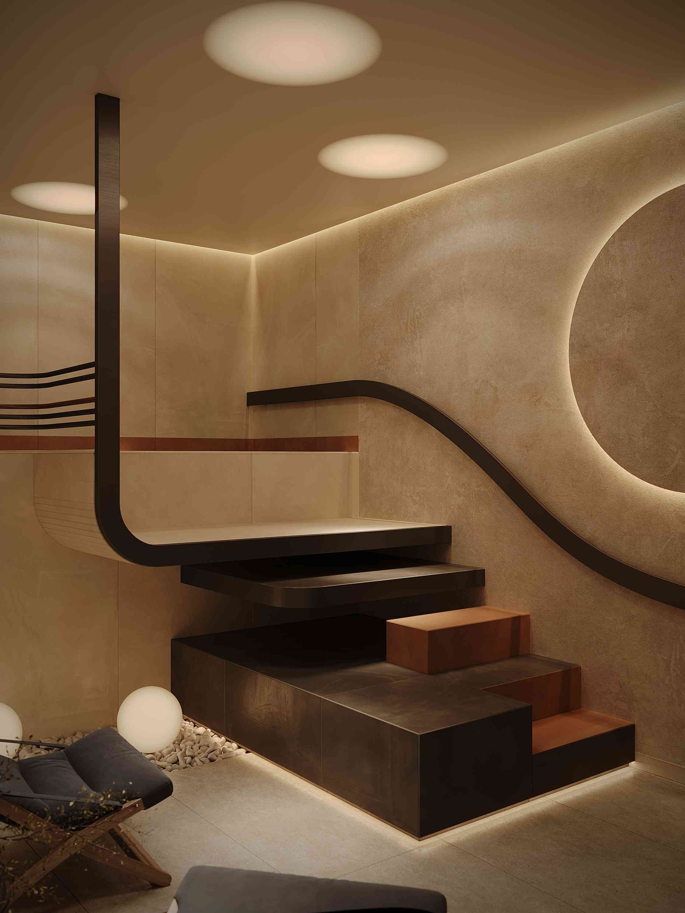 Дизайн интерьера частного spa-комплекса в Самаре и Тольятти. Студия дизайна интерьера «Строчка» | Москва, Санкт-Петербург, Самара, Казань, Тольятти, Ульяновск и другие города России