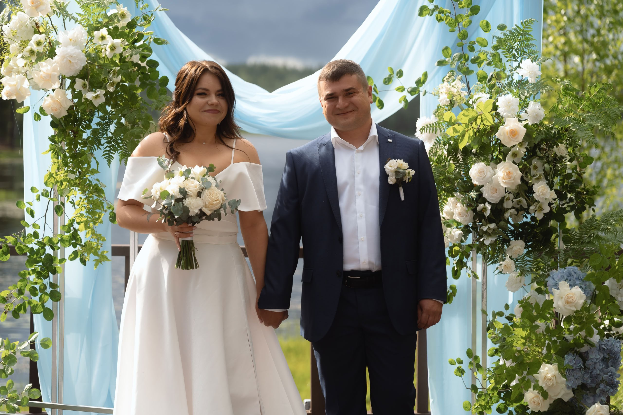 Мария и Михаил — прогулка у озера и церемония. Свадебный фотограф Дмитрий Родионов — Санкт-Петербург и Ленинградская область