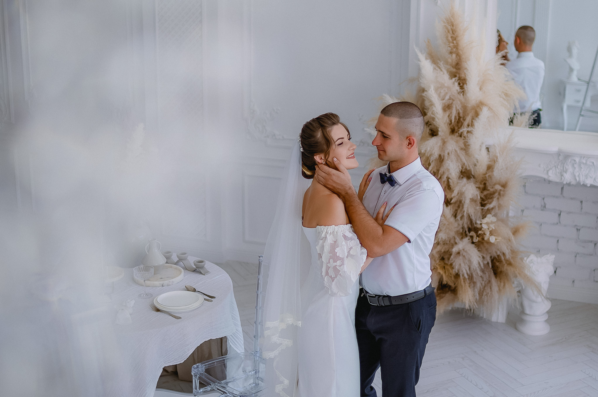 Свадебная фотосессия в фотостудии. Юлия Басня семейный и свадебный фотограф в Донецке