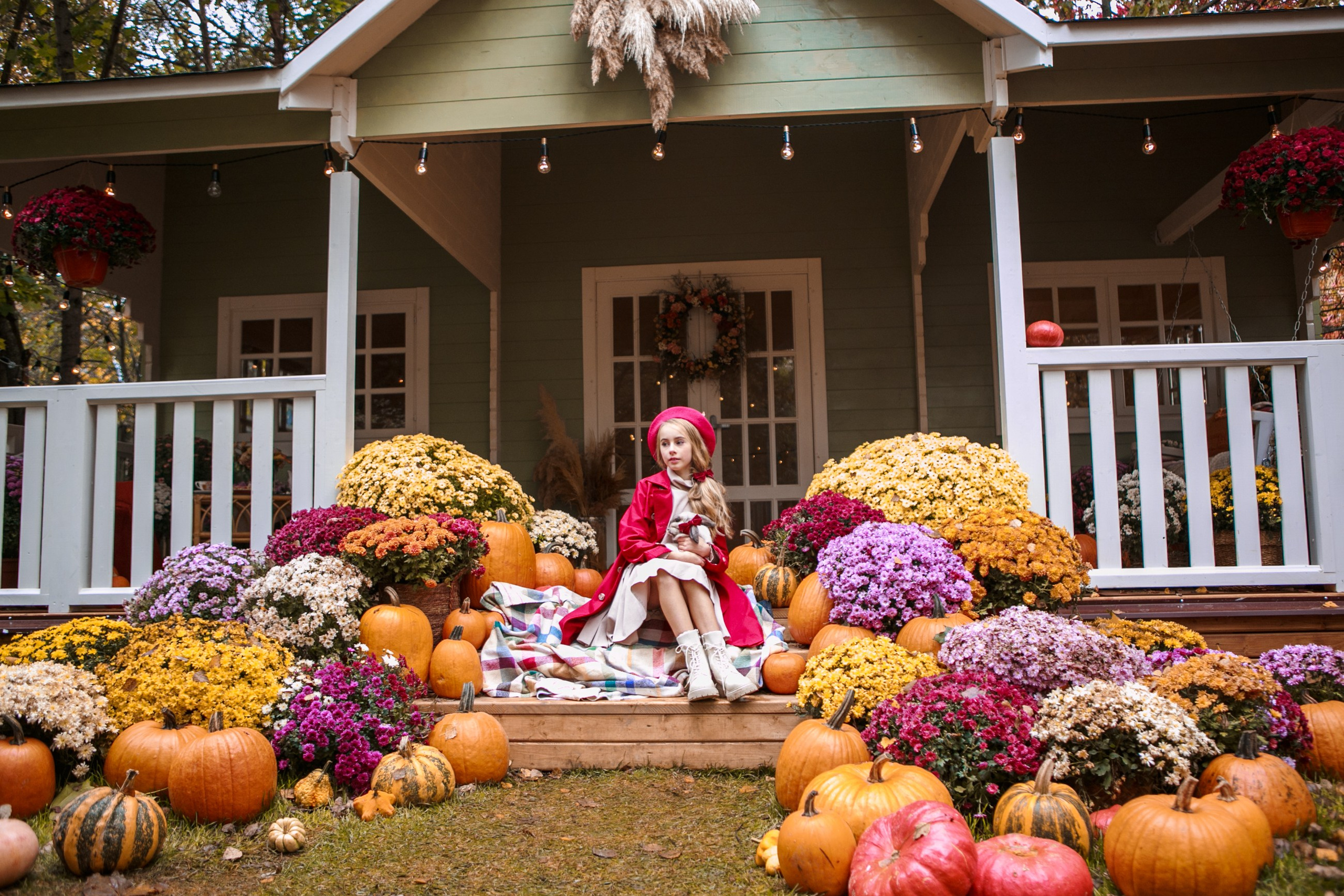 Осенняя фотосессия с тыквами, детская фотосессия с тыквами. Семейный и детский фотограф в Москве Мария Быкова