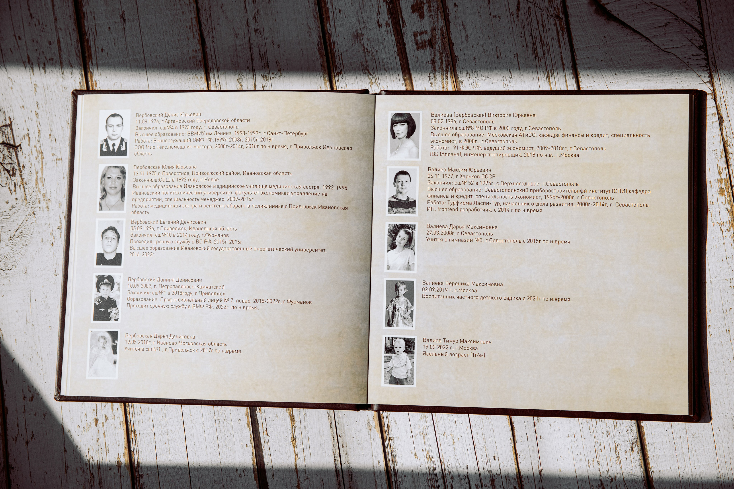 Родовая фотокнига. Семейный и детский фотограф в Москве Тихонова Ксения