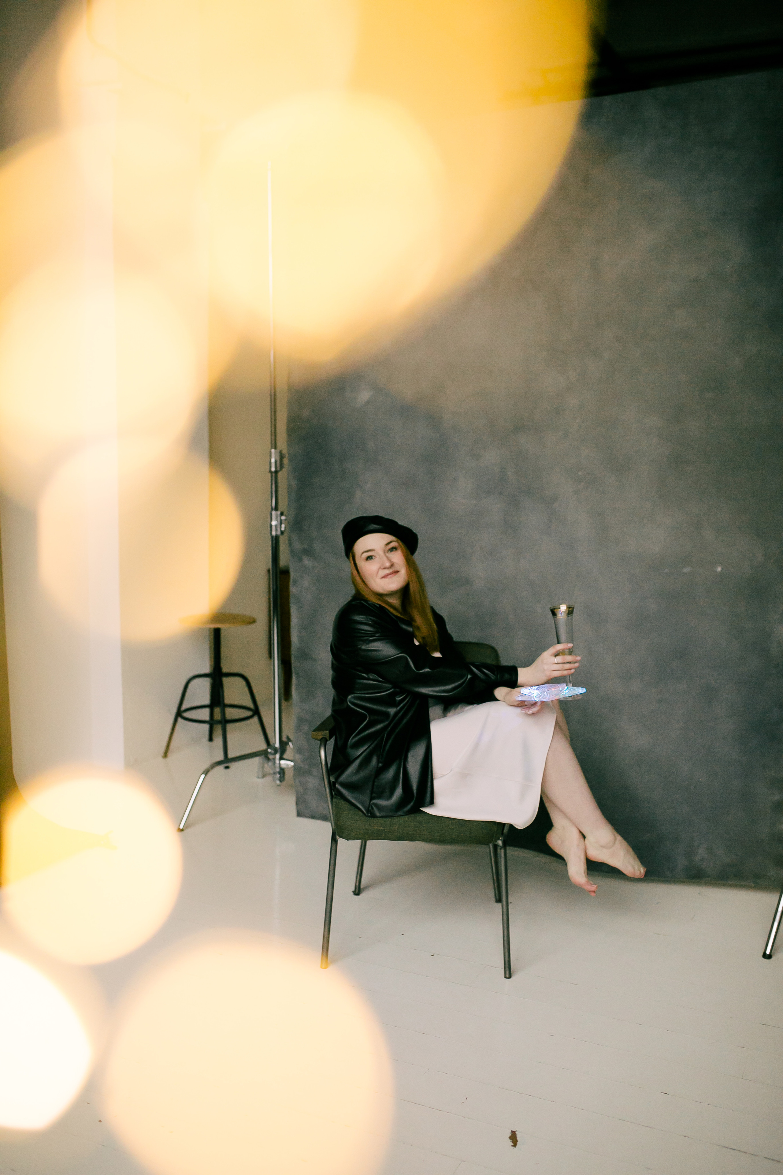 Лиза и родители, студия, Новый год. Семейный фотограф Евгения Сурина